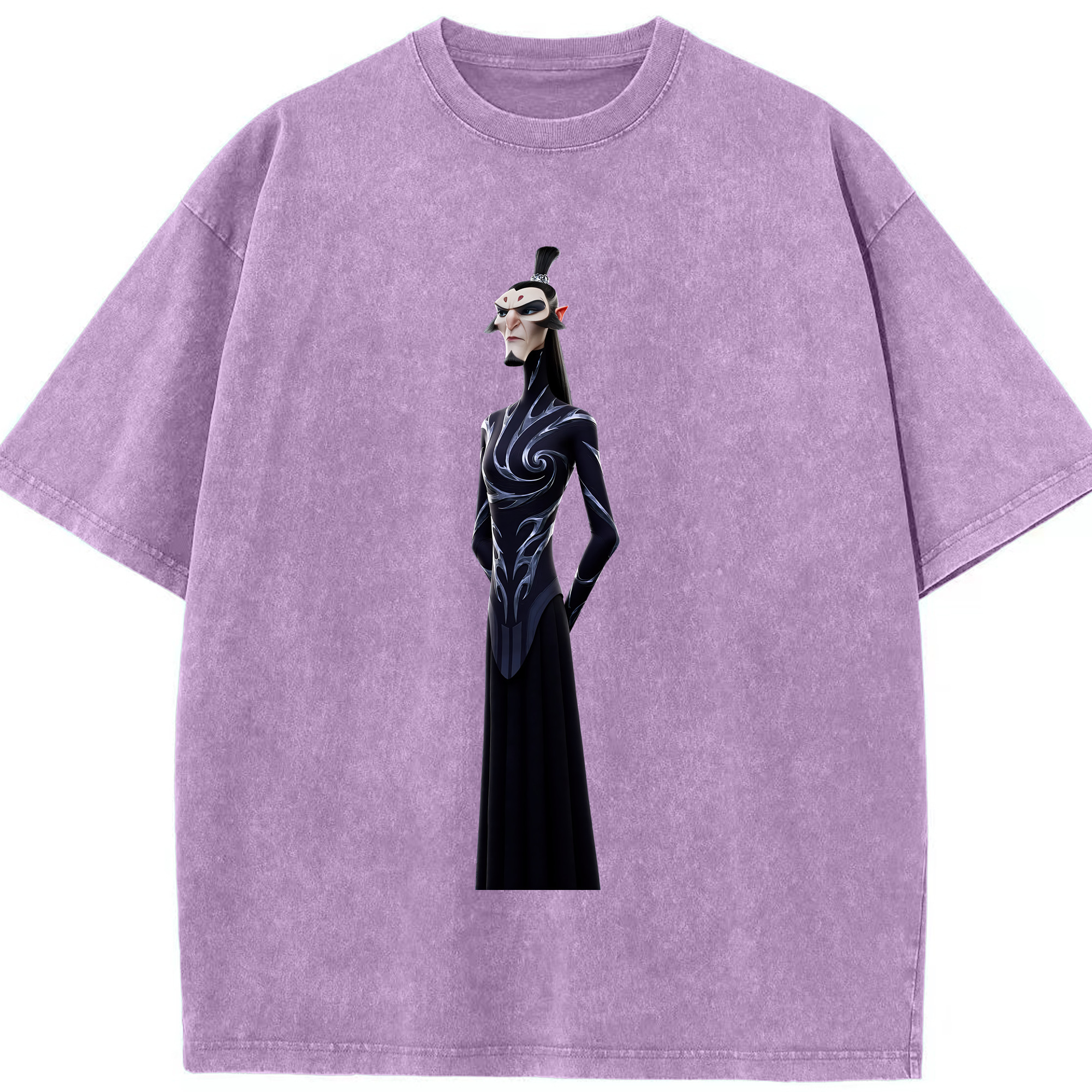 （画像用） Ne Zha 2 ナタ 魔童の大暴れ 綿100% ヴィンテージ風 半袖Tシャツ（フロントプリント）