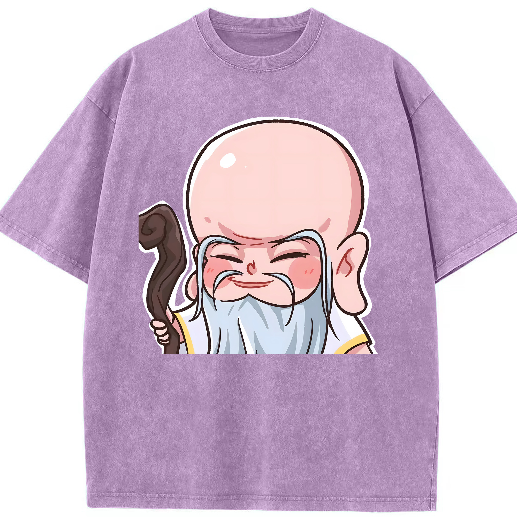 （画像用） Ne Zha 2 ナタ 魔童の大暴れ 綿100% ヴィンテージ風 半袖Tシャツ（フロントプリント）