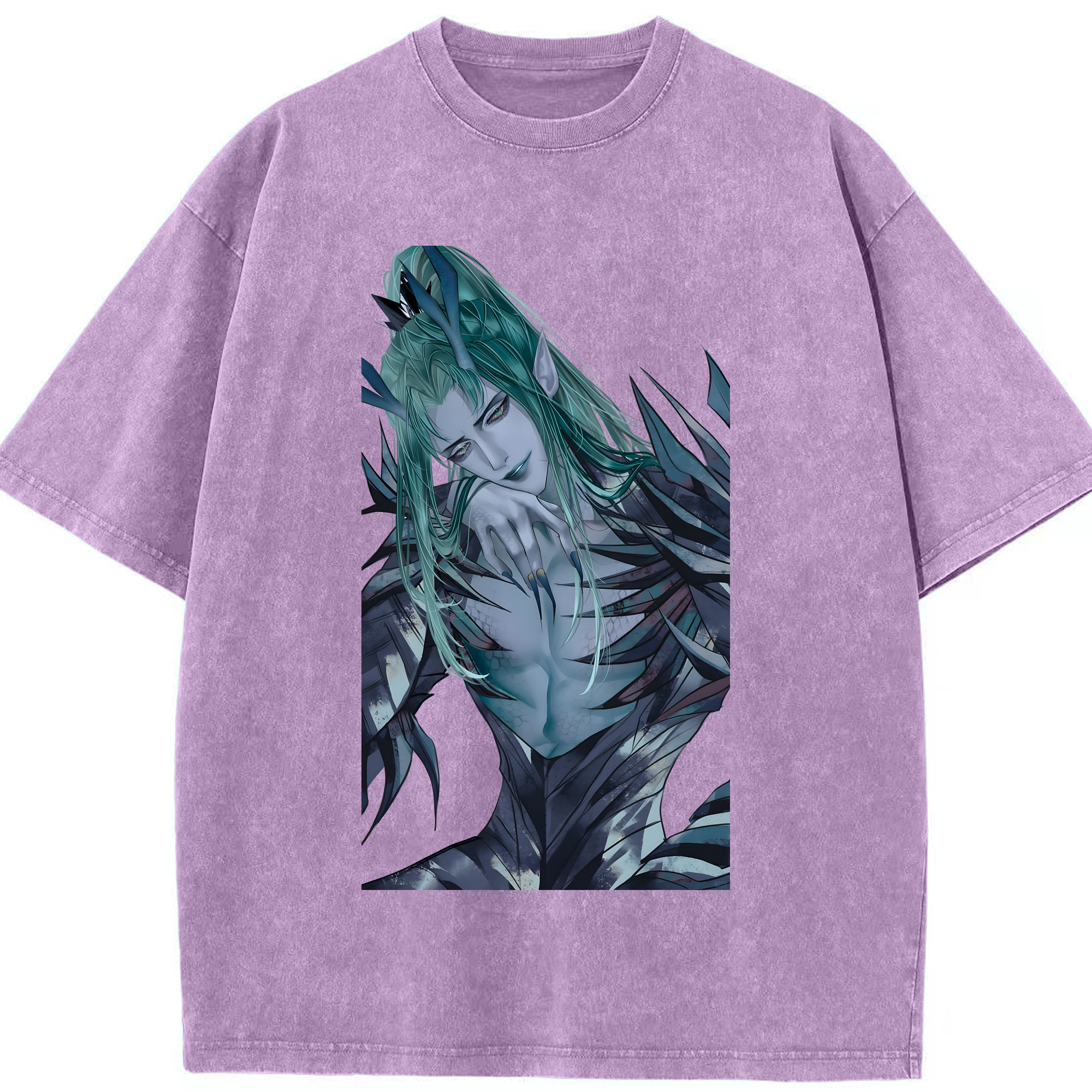 （画像用） Ne Zha 2 ナタ 魔童の大暴れ 綿100% ヴィンテージ風 半袖Tシャツ（フロントプリント）