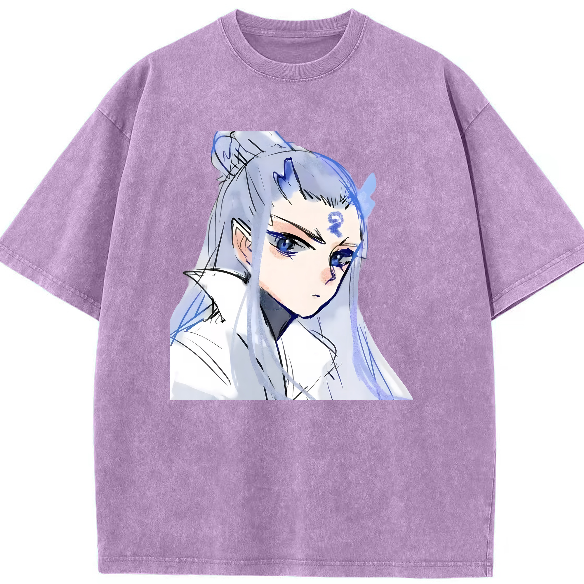 （画像用） Ne Zha 2 ナタ 魔童の大暴れ 綿100% ヴィンテージ風 半袖Tシャツ（フロントプリント）