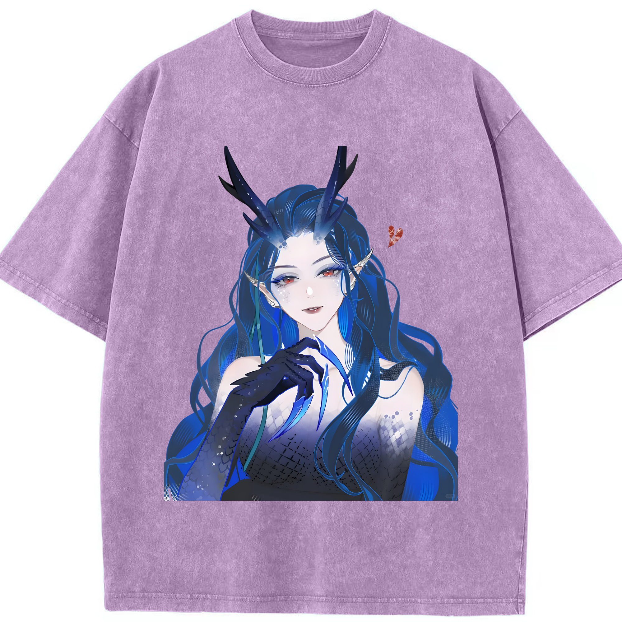 （画像用） Ne Zha 2 ナタ 魔童の大暴れ 綿100% ヴィンテージ風 半袖Tシャツ（フロントプリント）