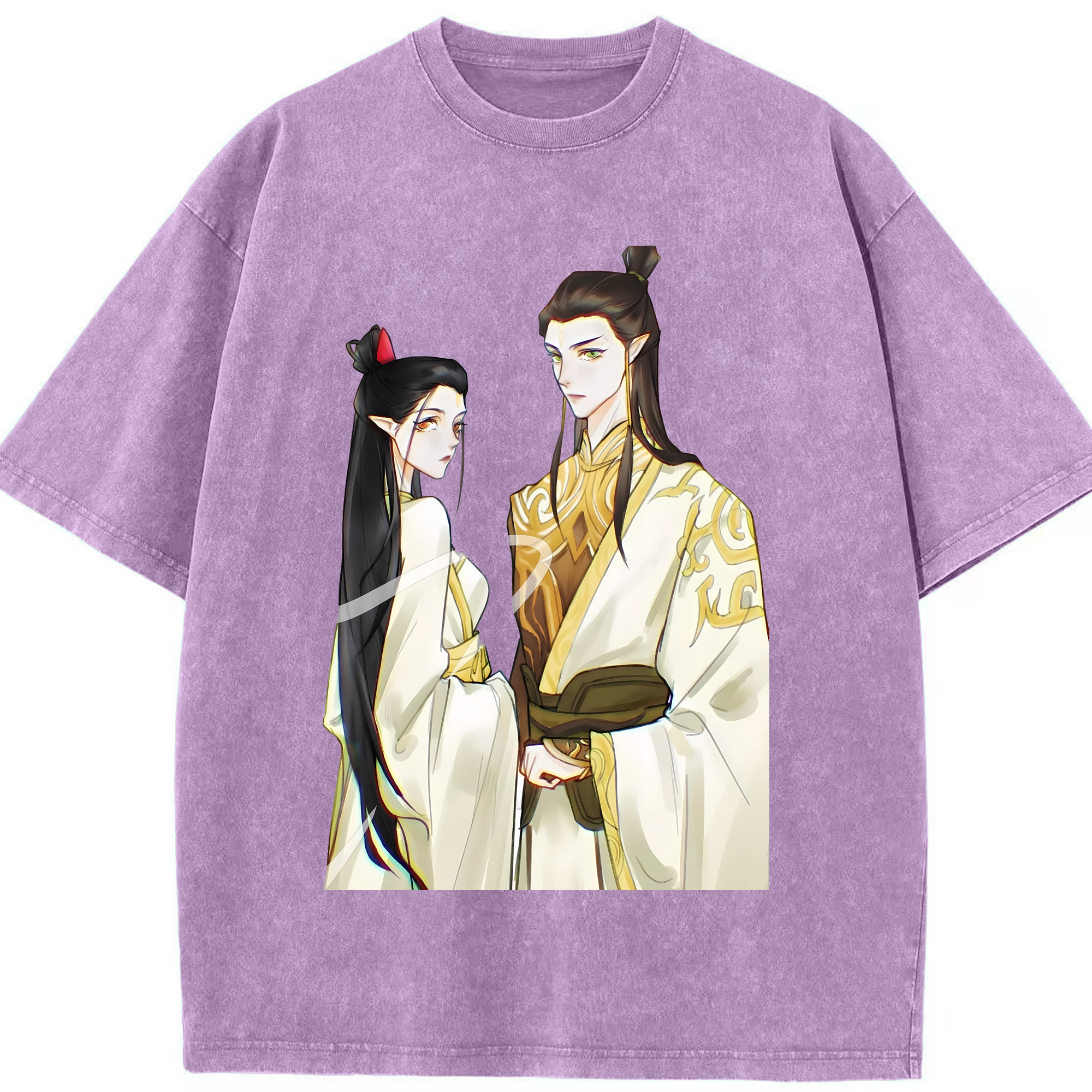 （画像用） Ne Zha 2 ナタ 魔童の大暴れ 綿100% ヴィンテージ風 半袖Tシャツ（フロントプリント）
