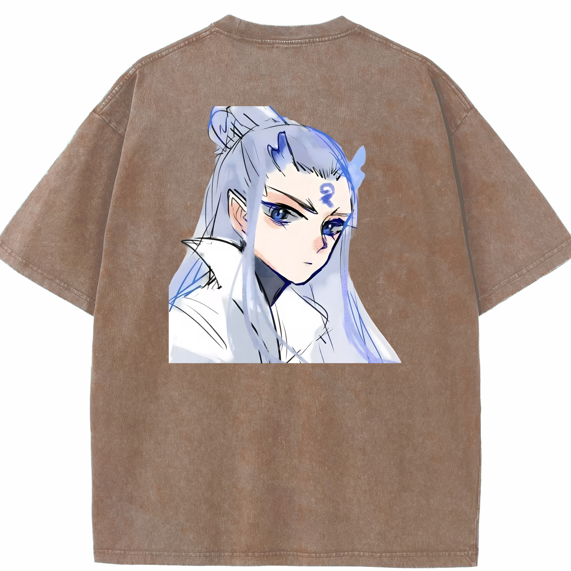（画像用） Ne Zha 2 ナタ 魔童の大暴れ 綿100% ヴィンテージ風 半袖Tシャツ（背面プリント）