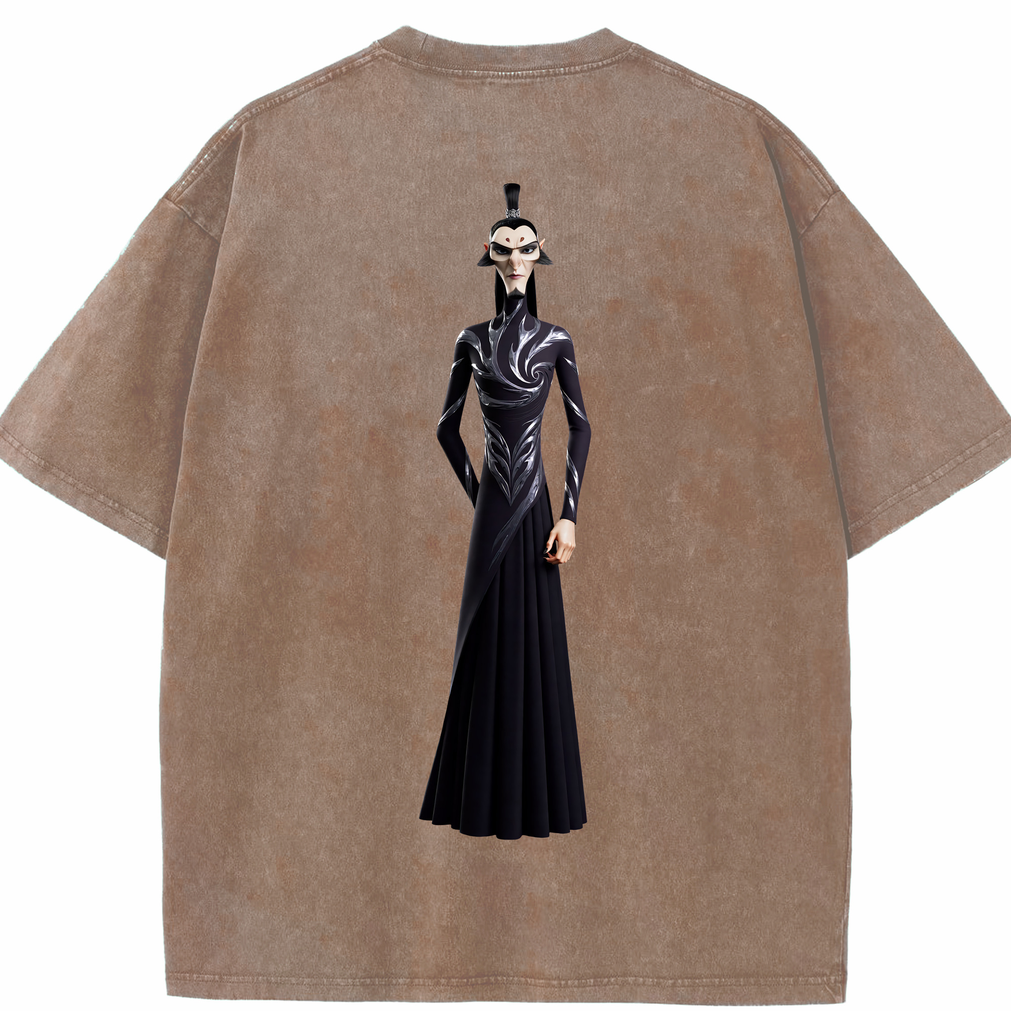 （画像用） Ne Zha 2 ナタ 魔童の大暴れ 綿100% ヴィンテージ風 半袖Tシャツ（背面プリント）