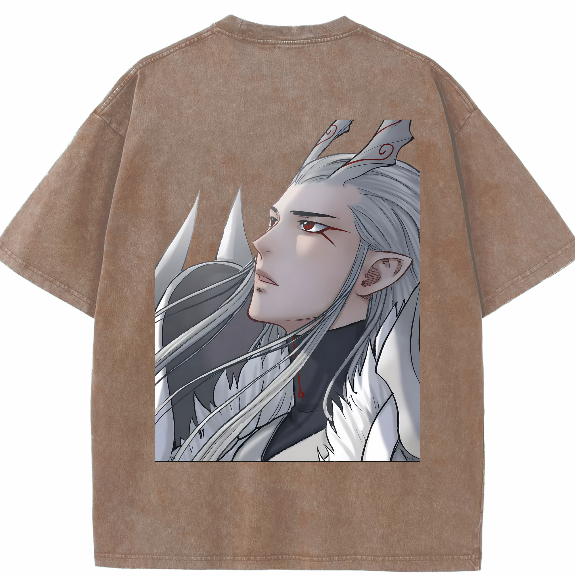 （画像用） Ne Zha 2 ナタ 魔童の大暴れ 綿100% ヴィンテージ風 半袖Tシャツ（背面プリント）