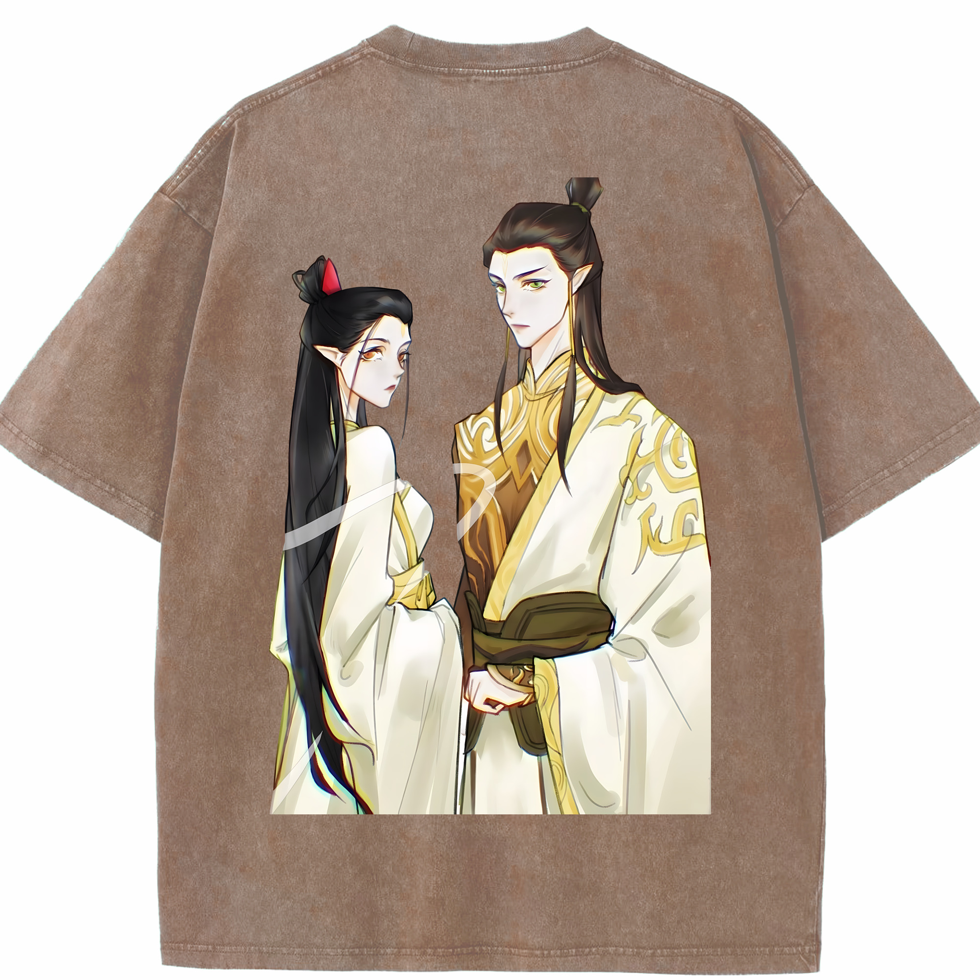 （画像用） Ne Zha 2 ナタ 魔童の大暴れ 綿100% ヴィンテージ風 半袖Tシャツ（背面プリント）