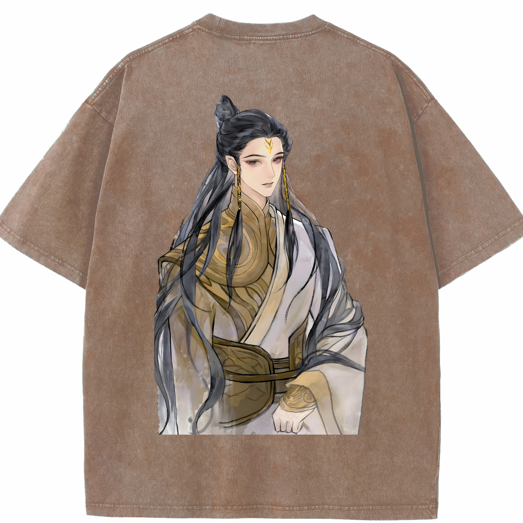 （画像用） Ne Zha 2 ナタ 魔童の大暴れ 綿100% ヴィンテージ風 半袖Tシャツ（背面プリント）