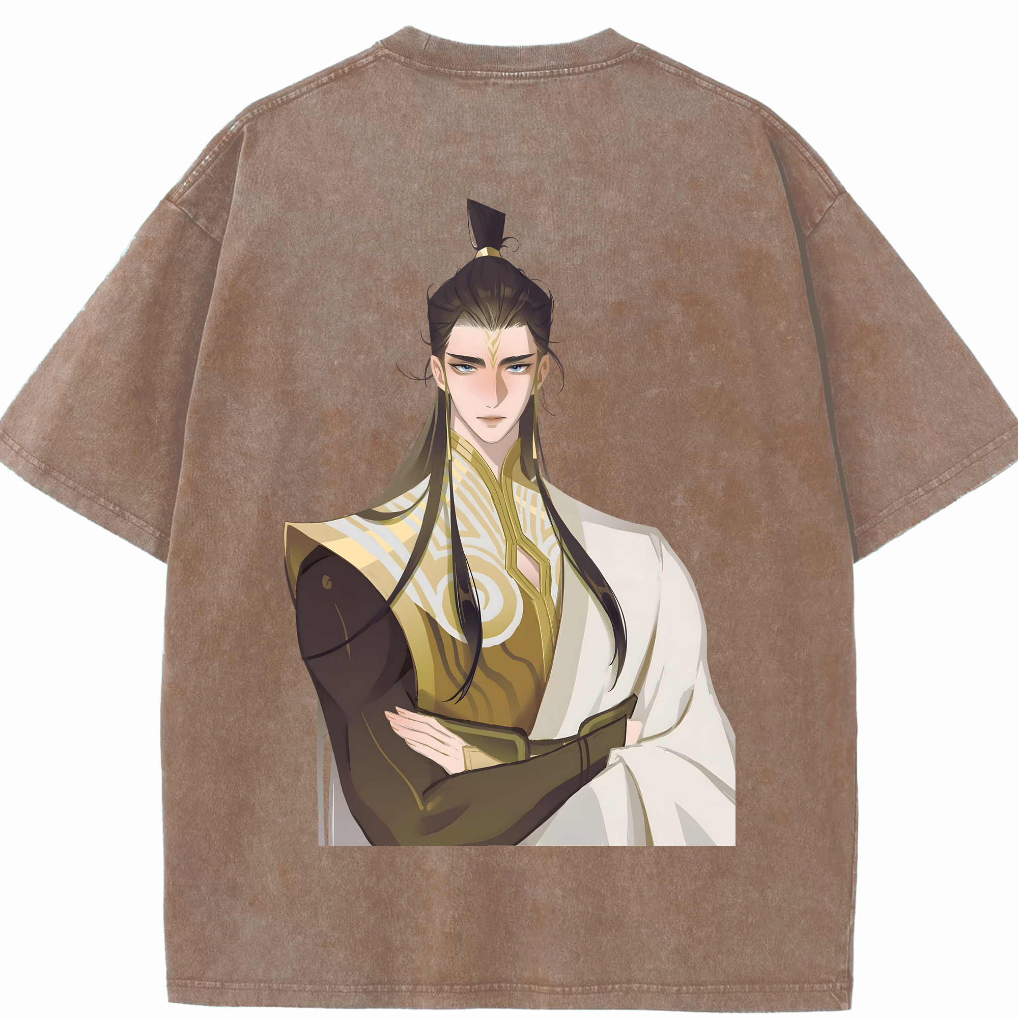 （画像用） Ne Zha 2 ナタ 魔童の大暴れ 綿100% ヴィンテージ風 半袖Tシャツ（背面プリント）