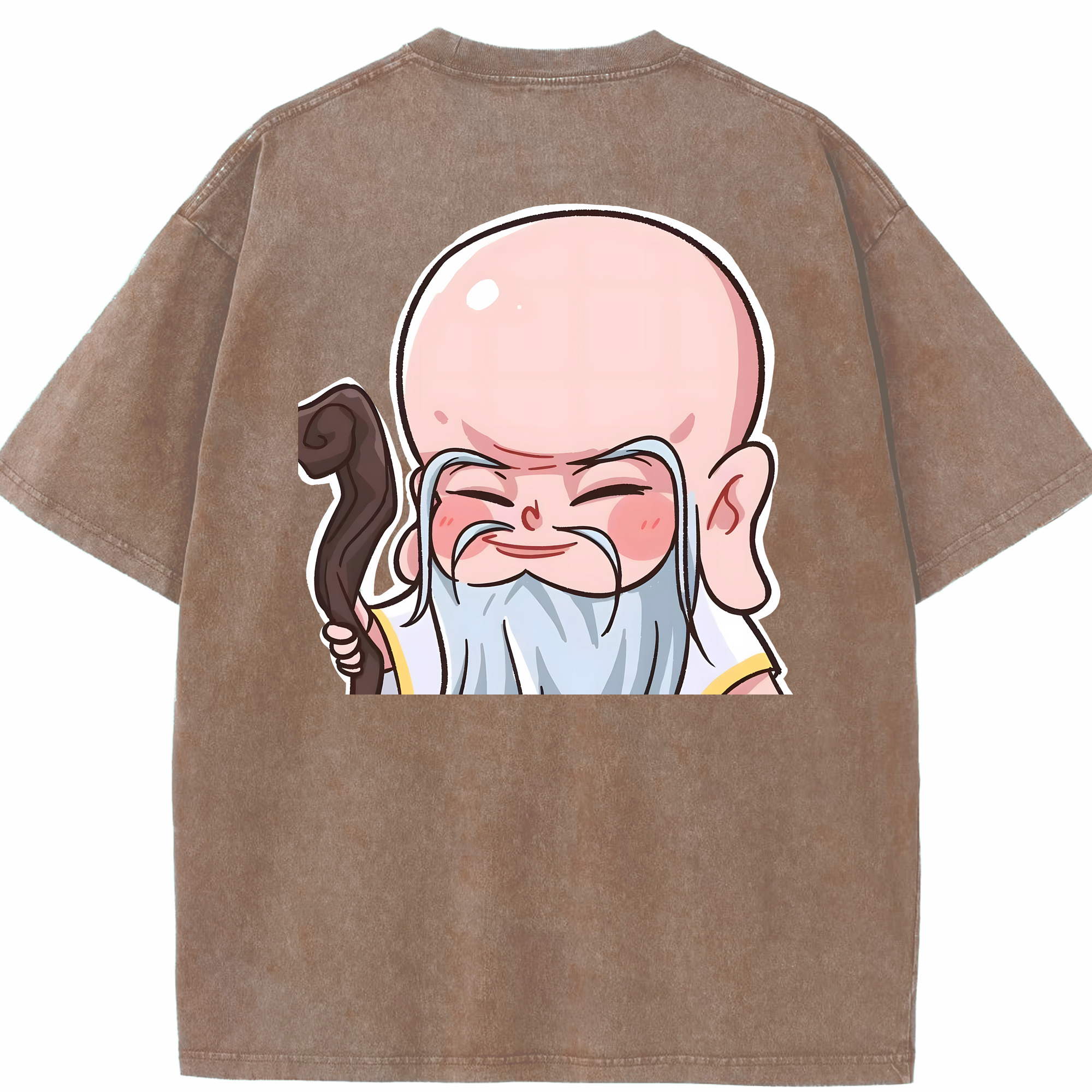 （画像用） Ne Zha 2 ナタ 魔童の大暴れ 綿100% ヴィンテージ風 半袖Tシャツ（背面プリント）
