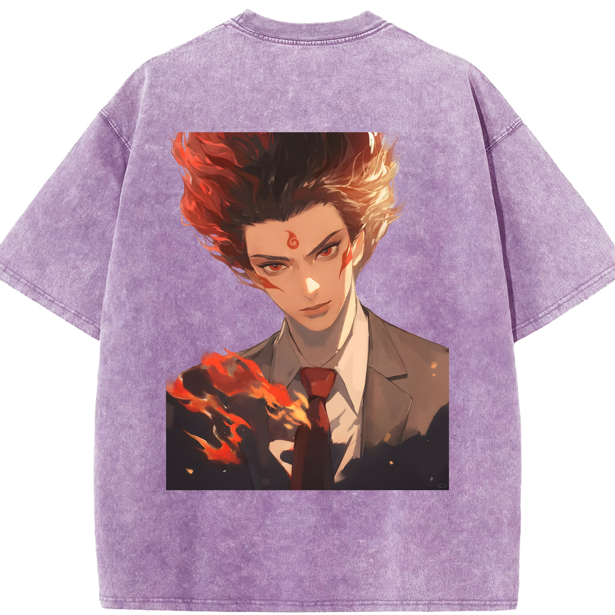（画像用） Ne Zha 2 ナタ 魔童の大暴れ 綿100% ヴィンテージ風 半袖Tシャツ（背面プリント）