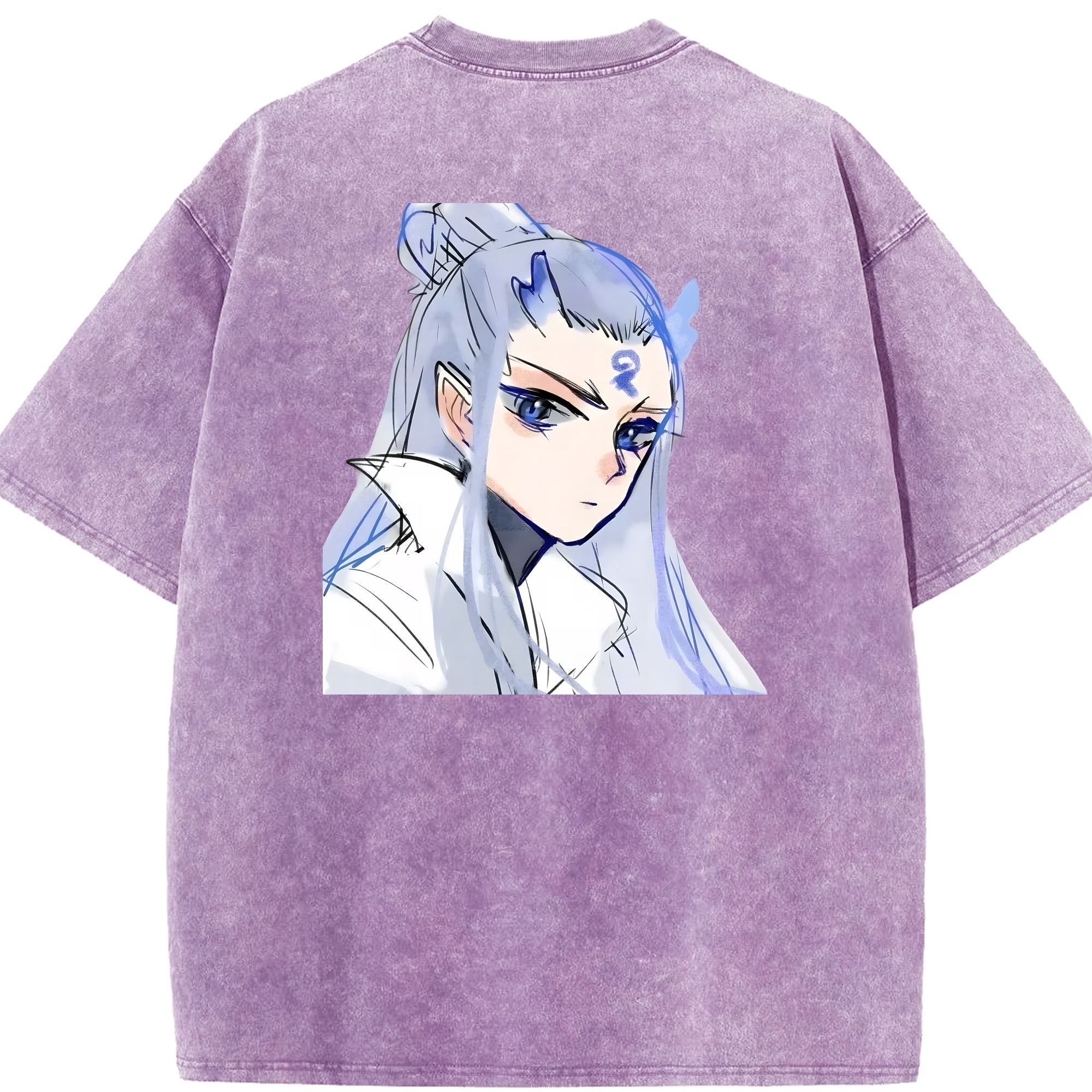 （画像用） Ne Zha 2 ナタ 魔童の大暴れ 綿100% ヴィンテージ風 半袖Tシャツ（背面プリント）