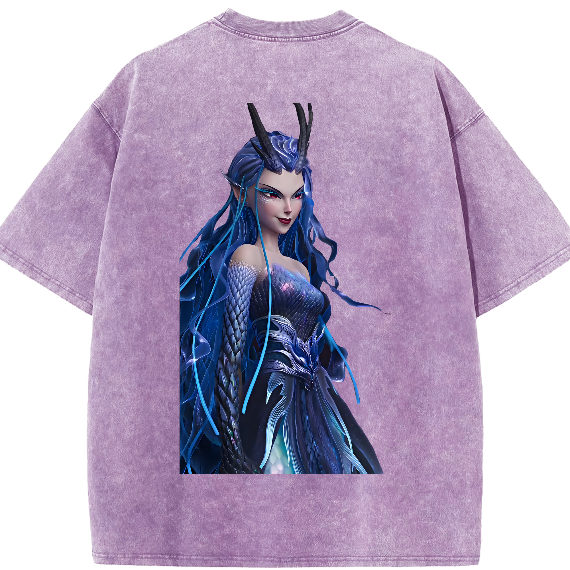 （画像用） Ne Zha 2 ナタ 魔童の大暴れ 綿100% ヴィンテージ風 半袖Tシャツ（背面プリント）