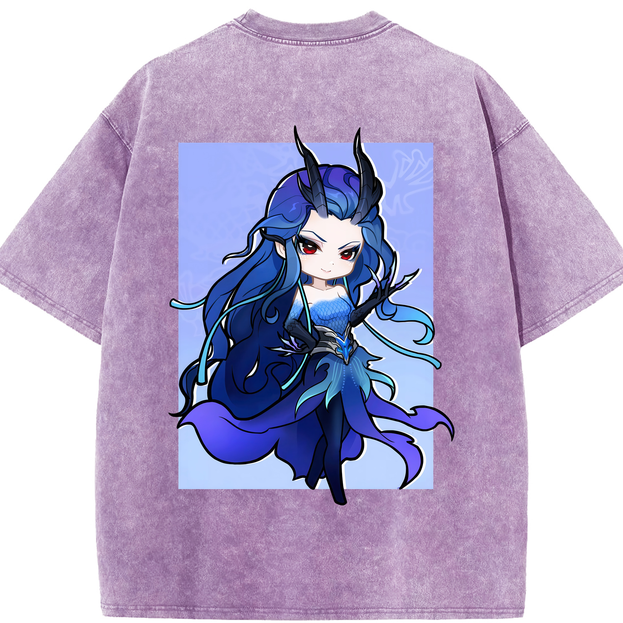 （画像用） Ne Zha 2 ナタ 魔童の大暴れ 綿100% ヴィンテージ風 半袖Tシャツ（背面プリント）