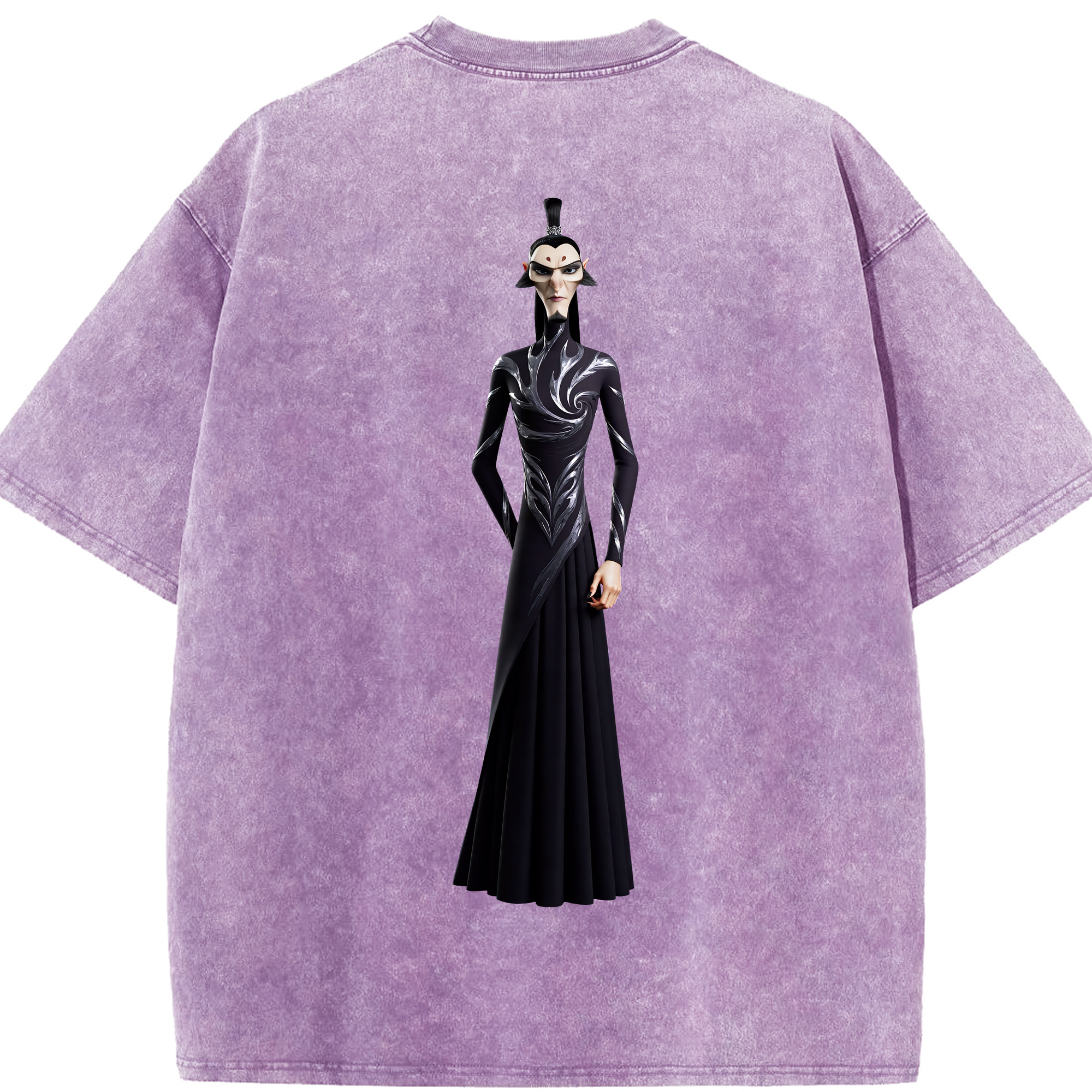 （画像用） Ne Zha 2 ナタ 魔童の大暴れ 綿100% ヴィンテージ風 半袖Tシャツ（背面プリント）