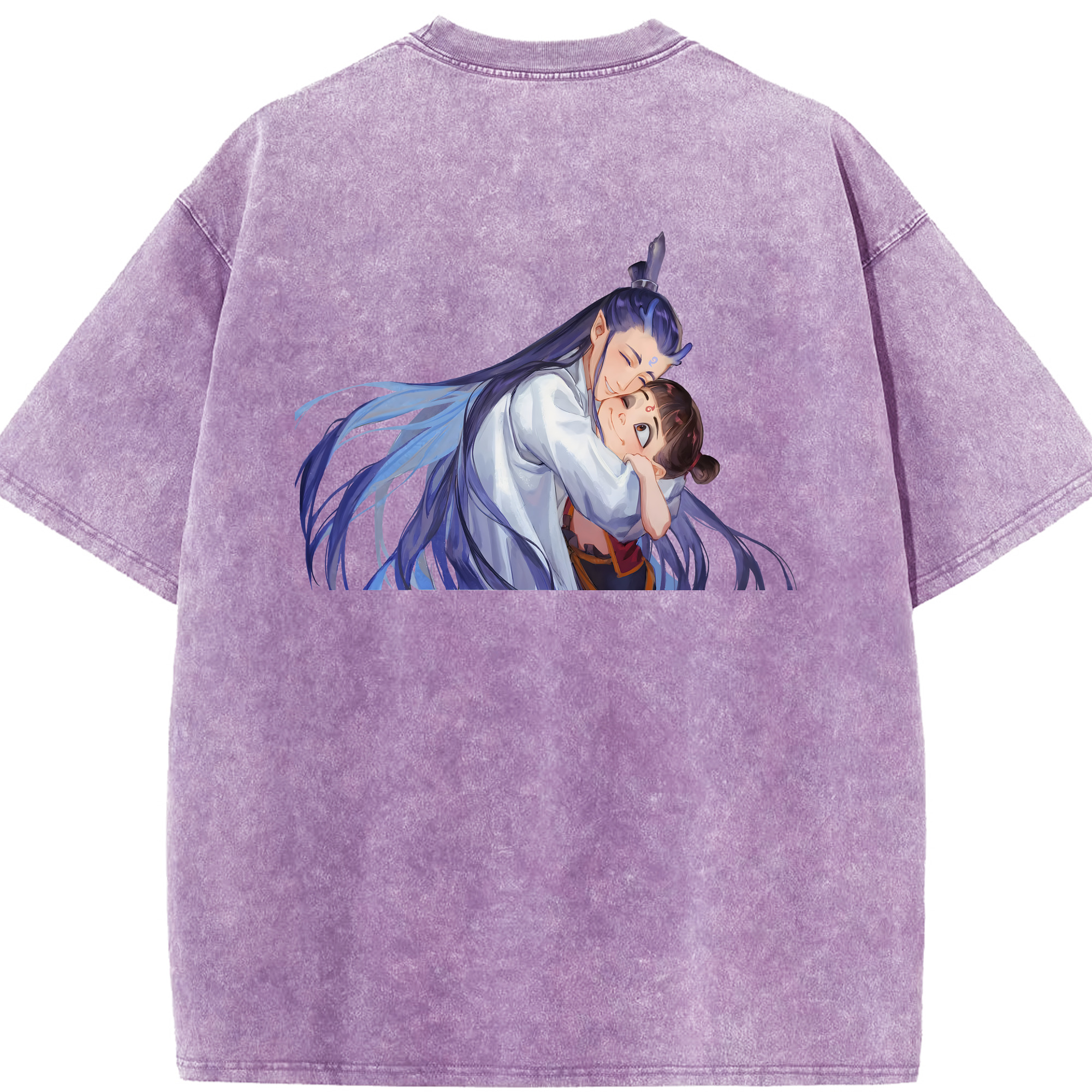 （画像用） Ne Zha 2 ナタ 魔童の大暴れ 綿100% ヴィンテージ風 半袖Tシャツ（背面プリント）