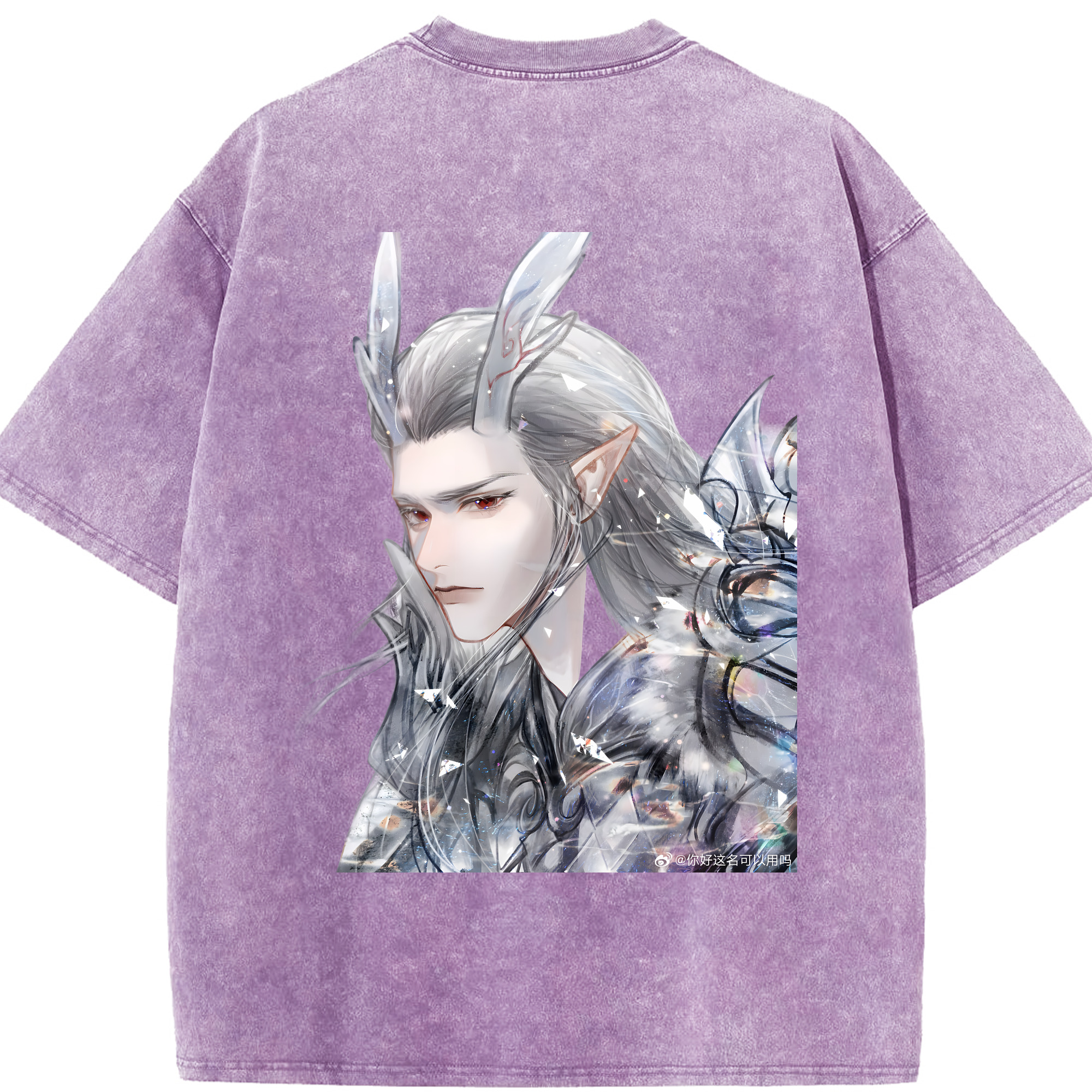 （画像用） Ne Zha 2 ナタ 魔童の大暴れ 綿100% ヴィンテージ風 半袖Tシャツ（背面プリント）