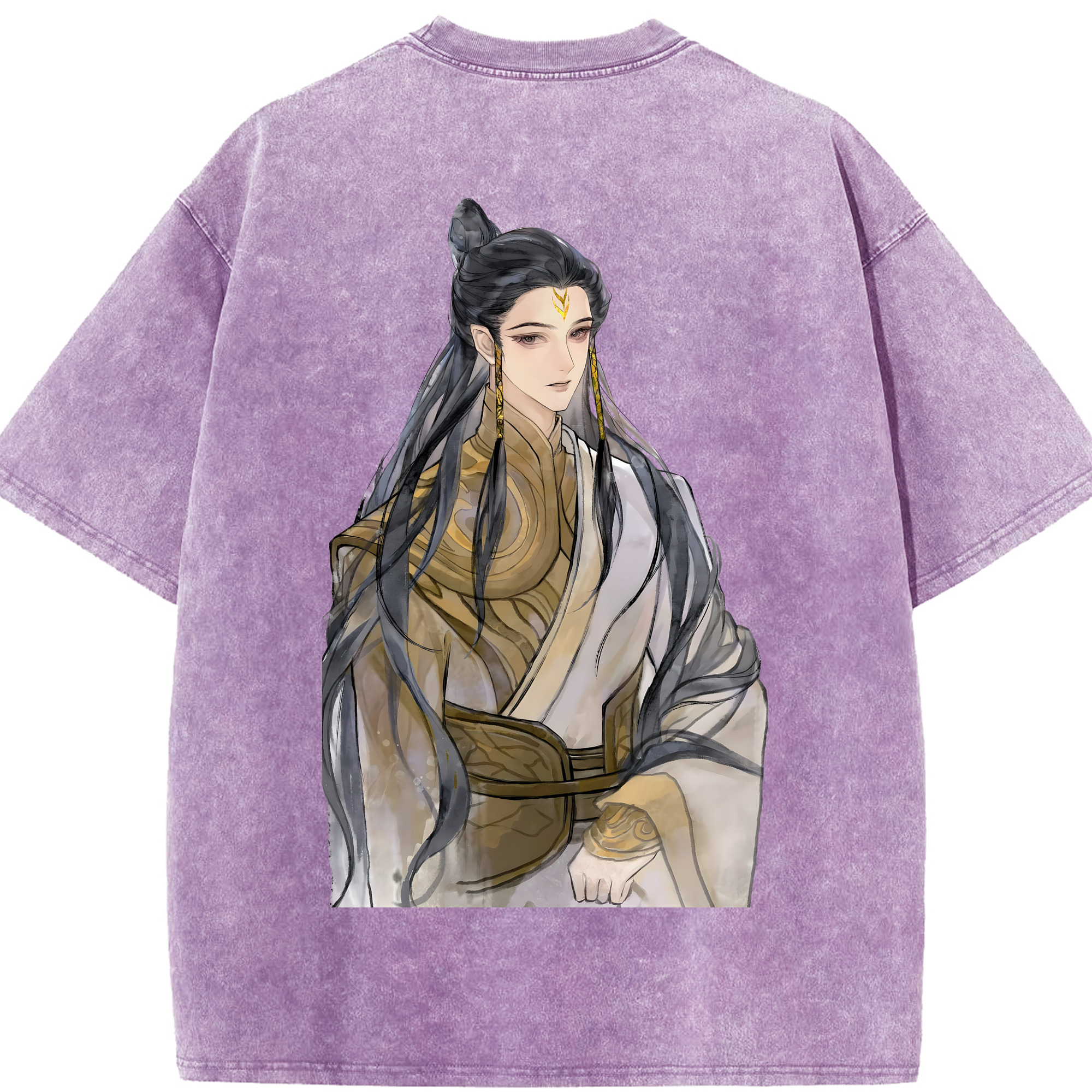 （画像用） Ne Zha 2 ナタ 魔童の大暴れ 綿100% ヴィンテージ風 半袖Tシャツ（背面プリント）
