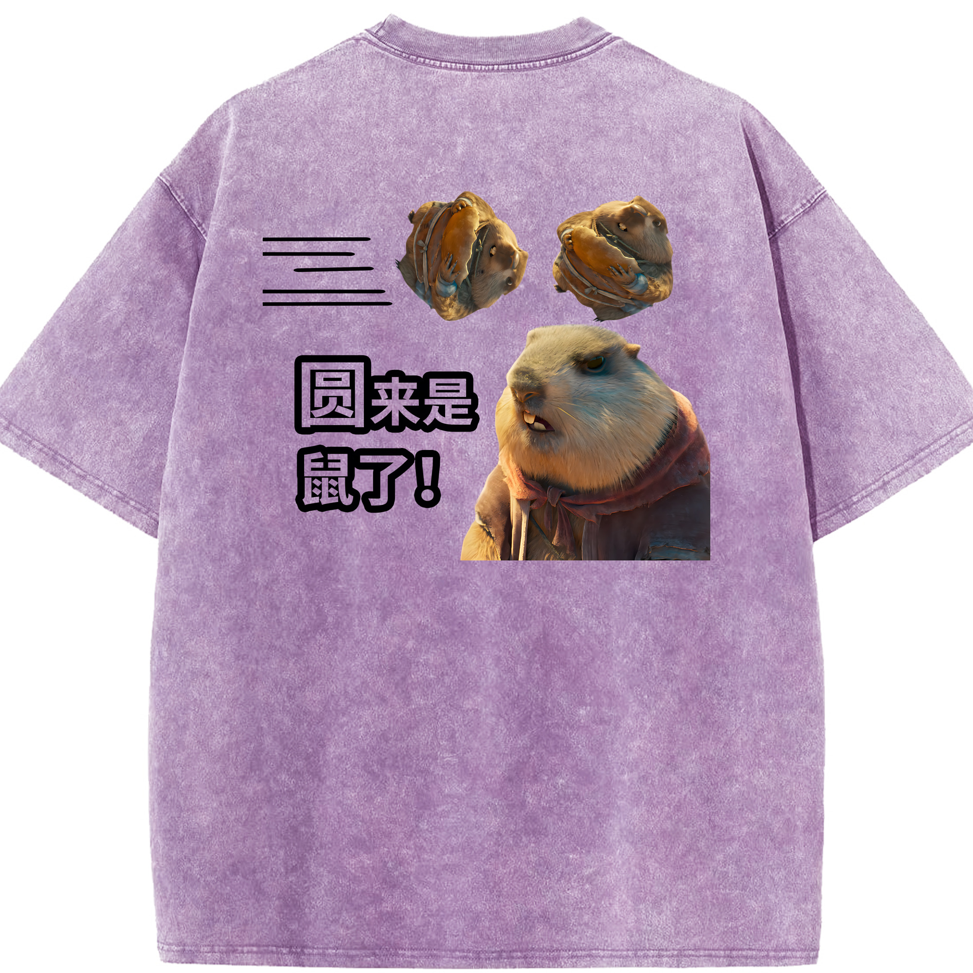 （画像用） Ne Zha 2 ナタ 魔童の大暴れ 綿100% ヴィンテージ風 半袖Tシャツ（背面プリント）