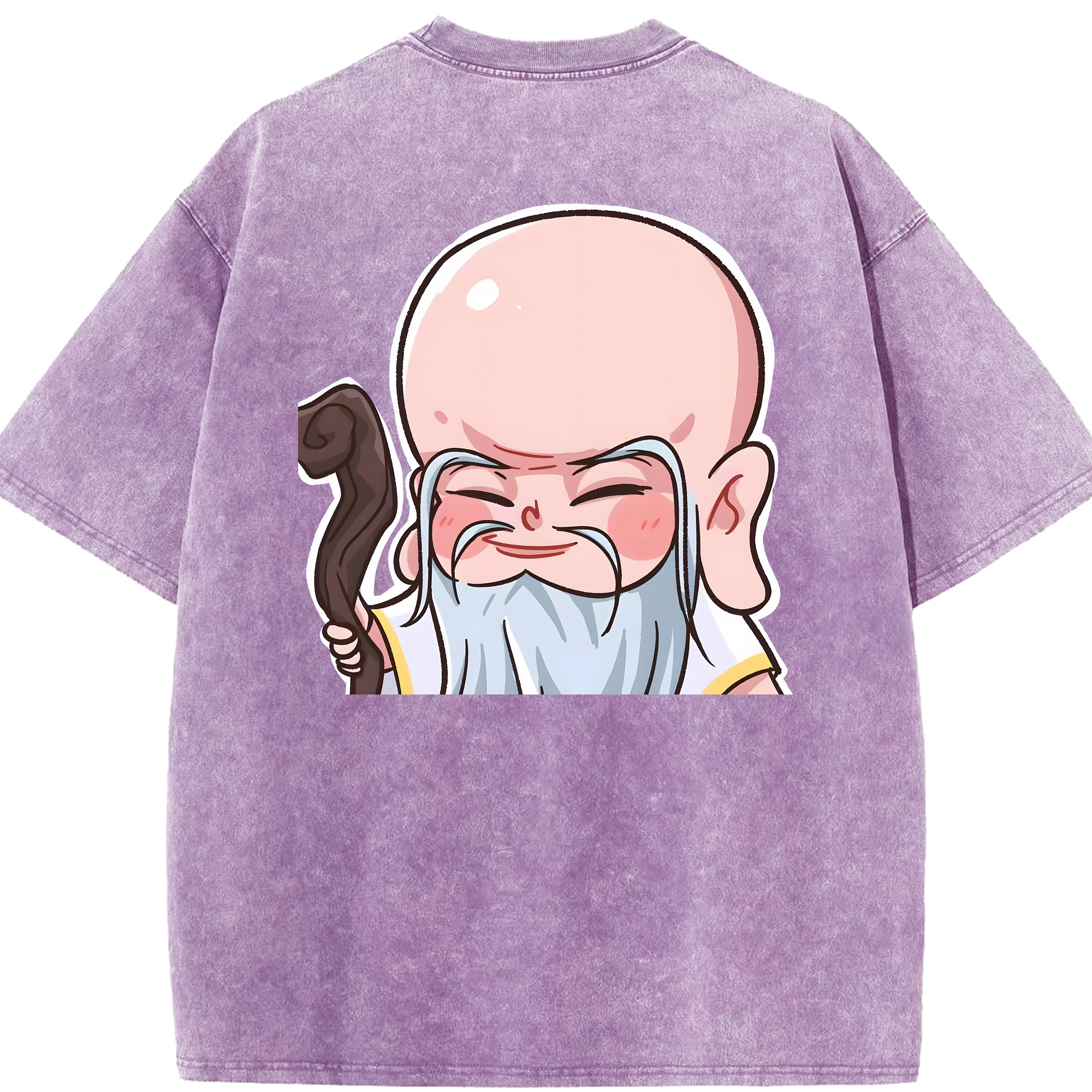 （画像用） Ne Zha 2 ナタ 魔童の大暴れ 綿100% ヴィンテージ風 半袖Tシャツ（背面プリント）