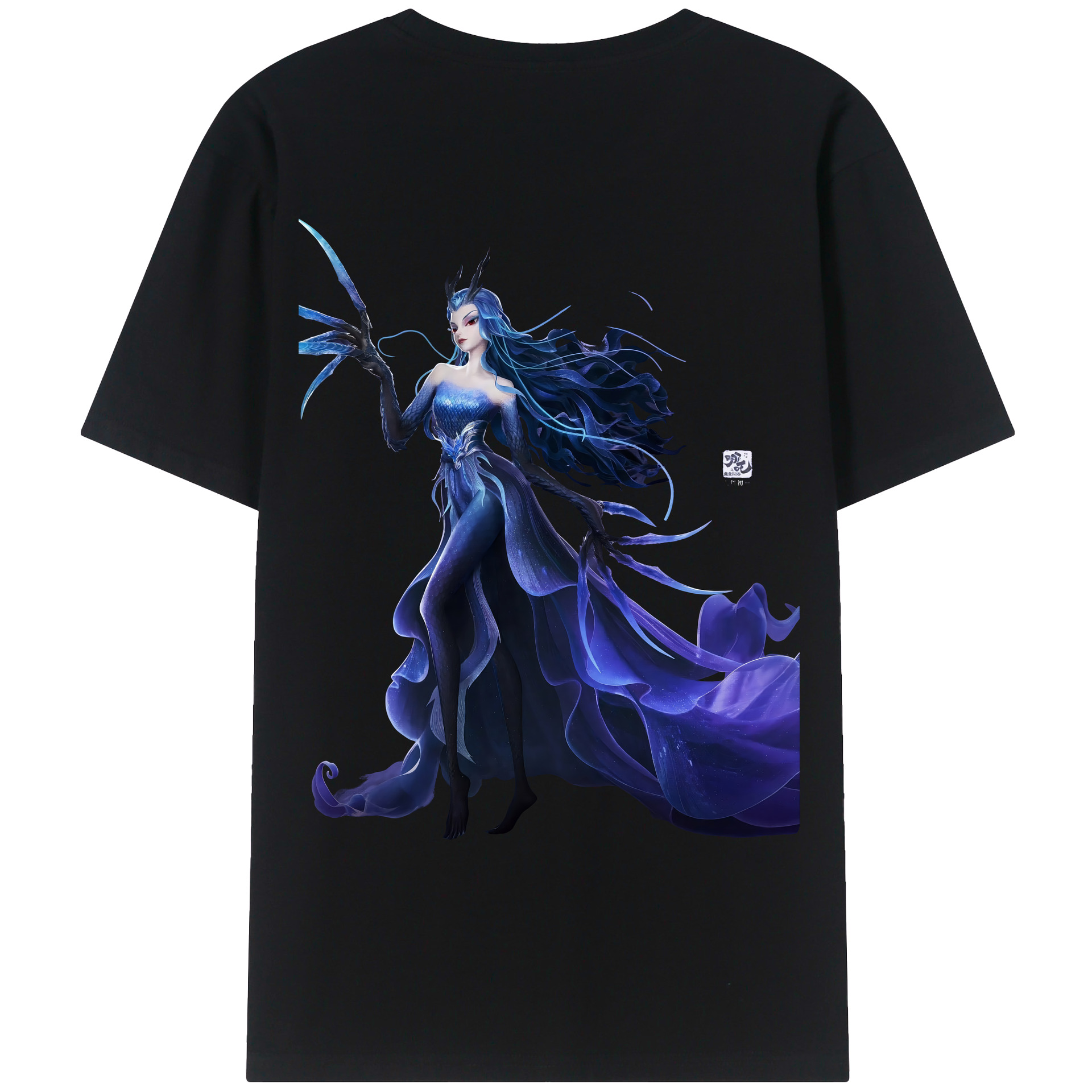 （画像用） Ne Zha 2 ナタ 魔童の大暴れ 綿100％ メンズ半袖Tシャツ（バックプリント） 通気性