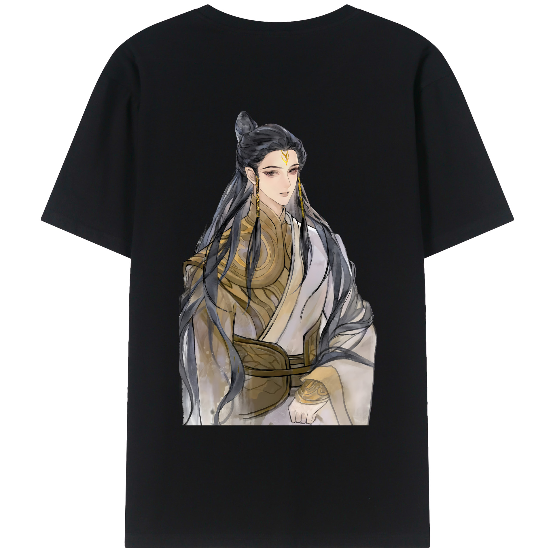 （画像用） Ne Zha 2 ナタ 魔童の大暴れ 綿100％ メンズ半袖Tシャツ（バックプリント） 通気性