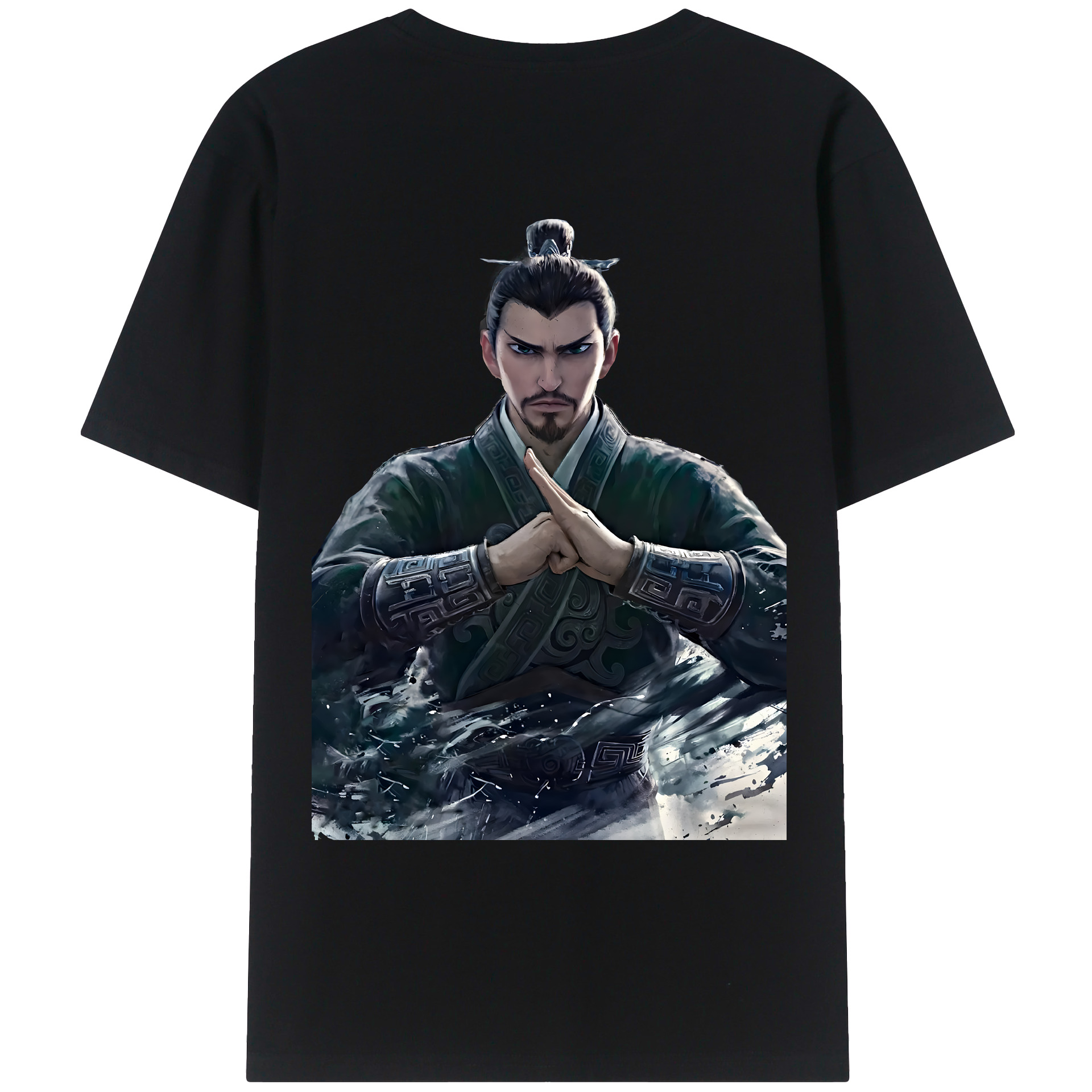 （画像用） Ne Zha 2 ナタ 魔童の大暴れ 綿100％ メンズ半袖Tシャツ（バックプリント） 通気性