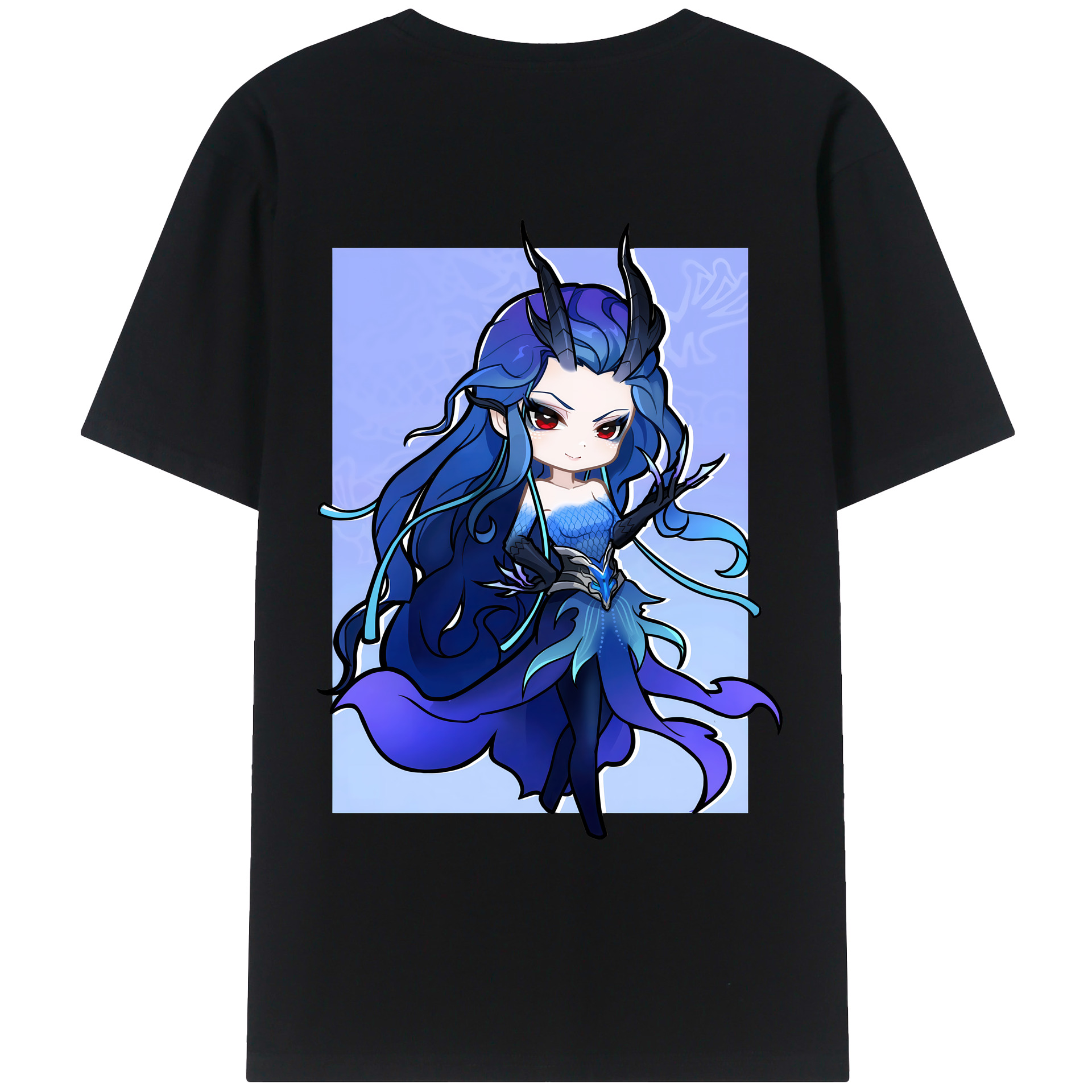 （画像用） Ne Zha 2 ナタ 魔童の大暴れ 綿100％ メンズ半袖Tシャツ（バックプリント） 通気性