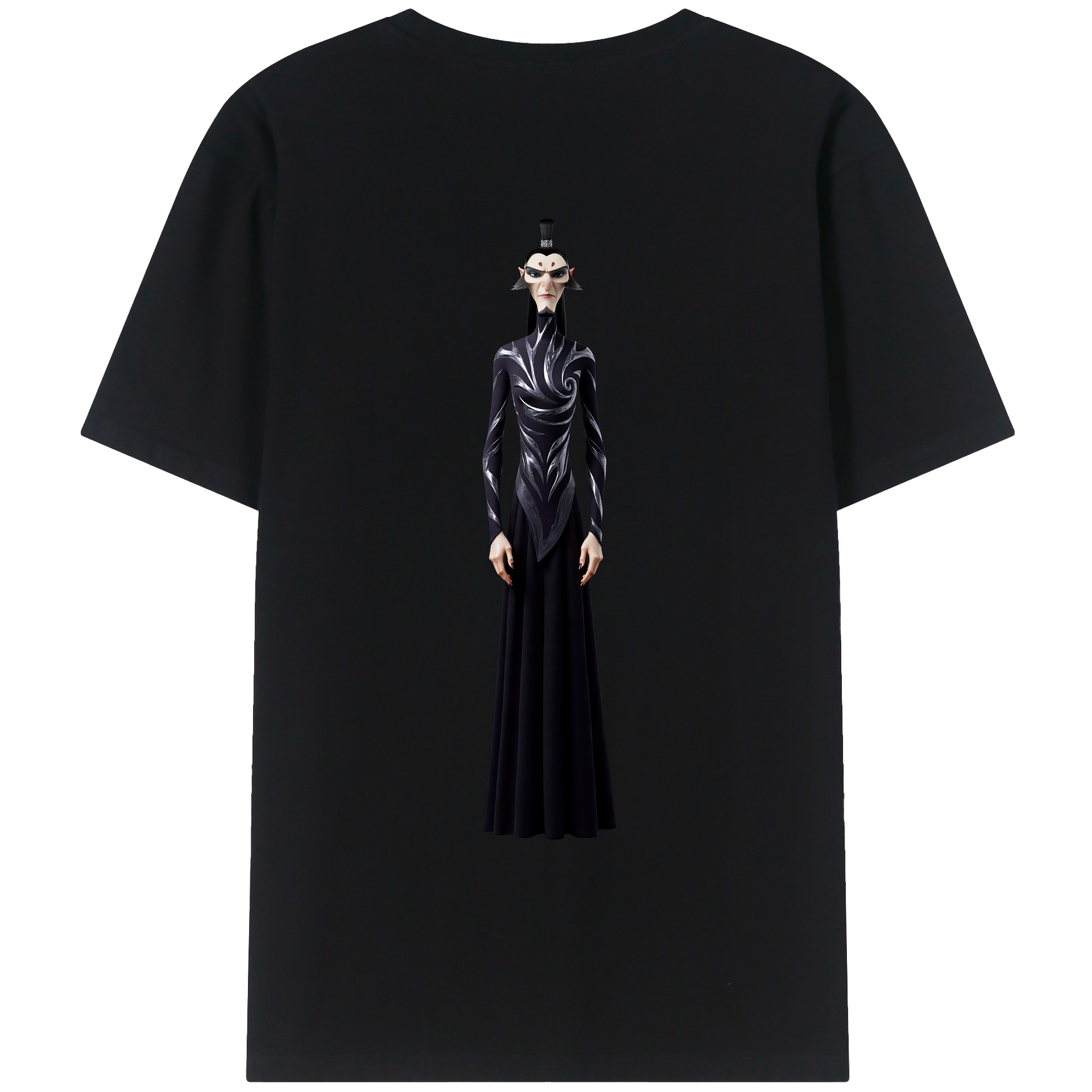 （画像用） Ne Zha 2 ナタ 魔童の大暴れ 綿100％ メンズ半袖Tシャツ（バックプリント） 通気性