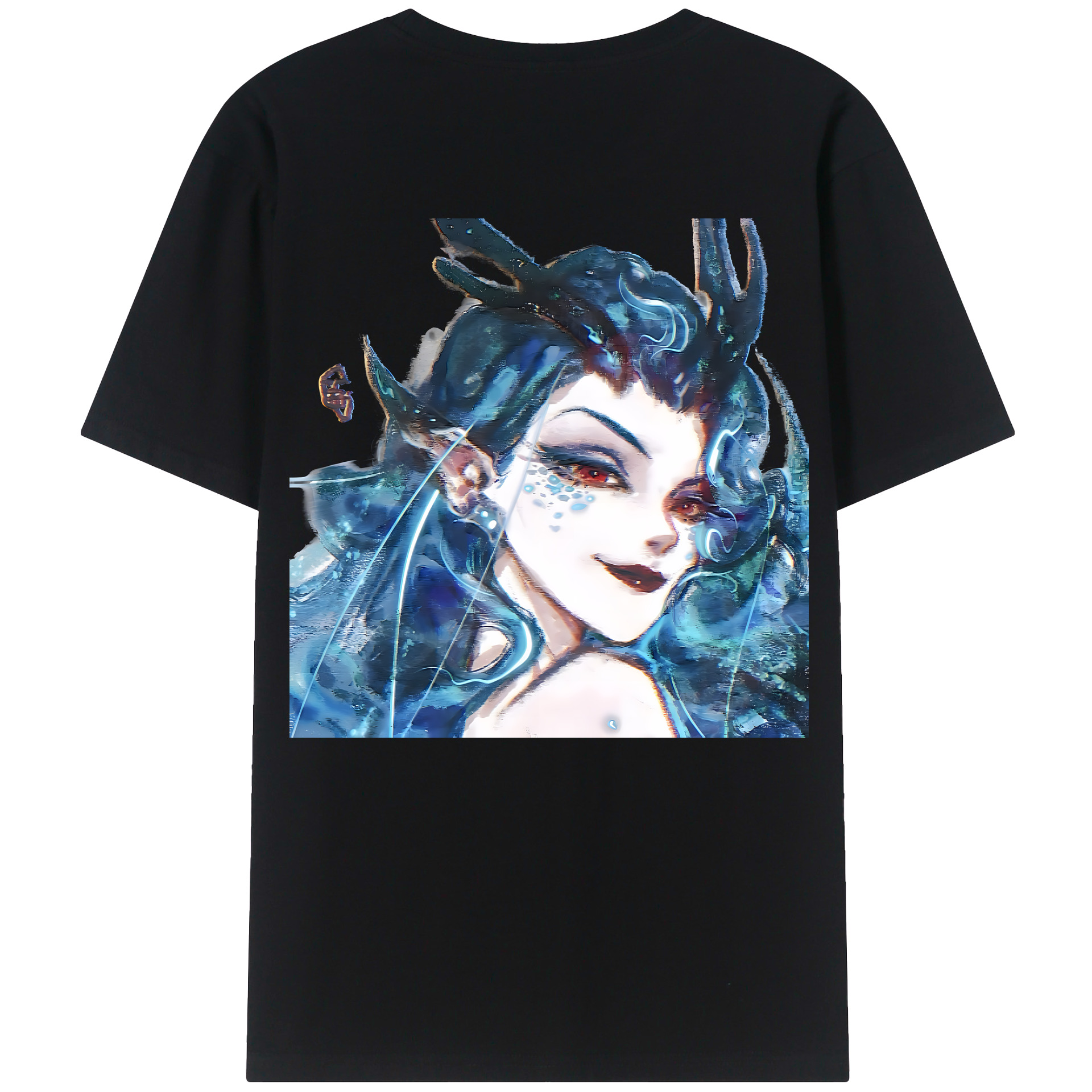 （画像用） Ne Zha 2 ナタ 魔童の大暴れ 綿100％ メンズ半袖Tシャツ（バックプリント） 通気性
