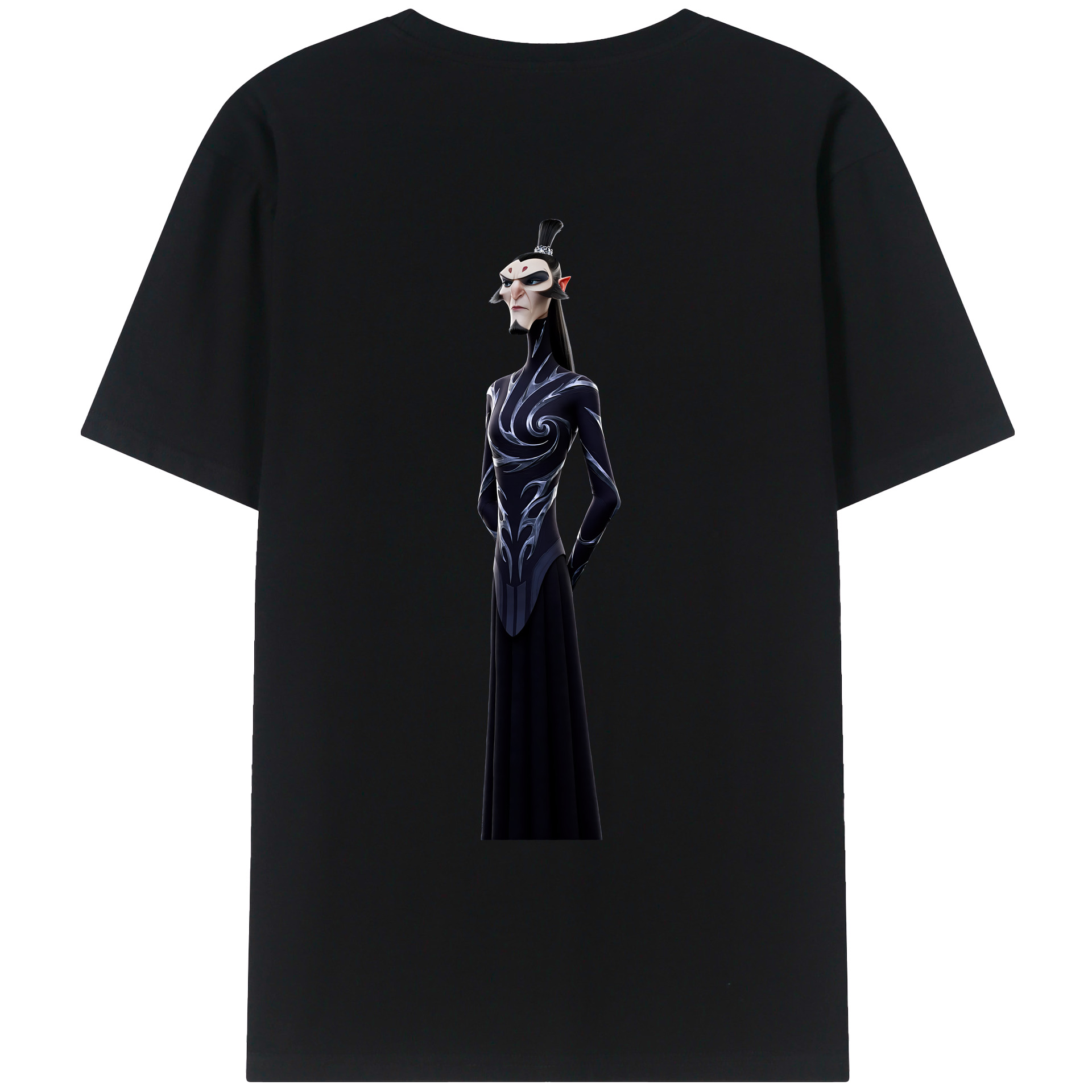 （画像用） Ne Zha 2 ナタ 魔童の大暴れ 綿100％ メンズ半袖Tシャツ（バックプリント） 通気性