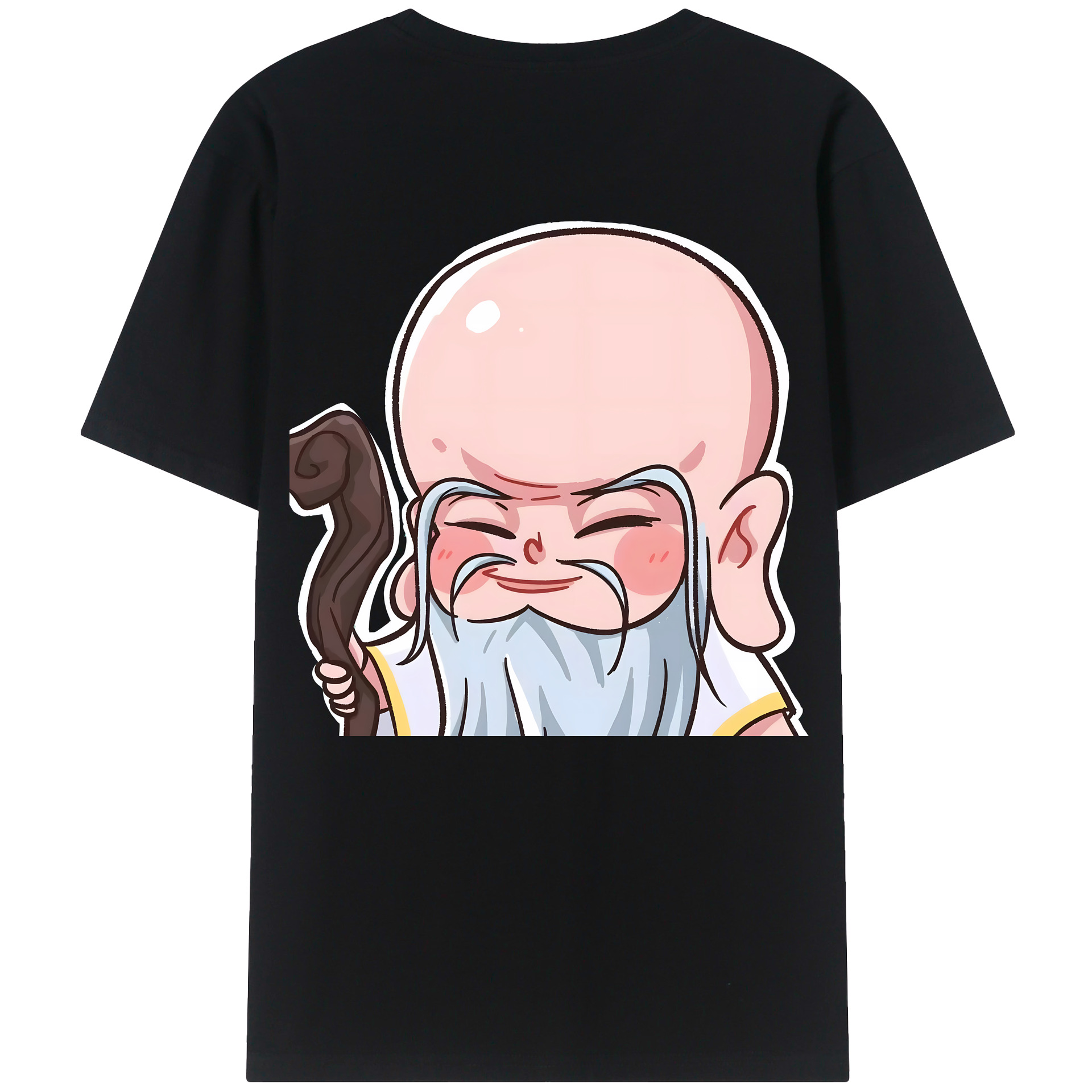 （画像用） Ne Zha 2 ナタ 魔童の大暴れ 綿100％ メンズ半袖Tシャツ（バックプリント） 通気性