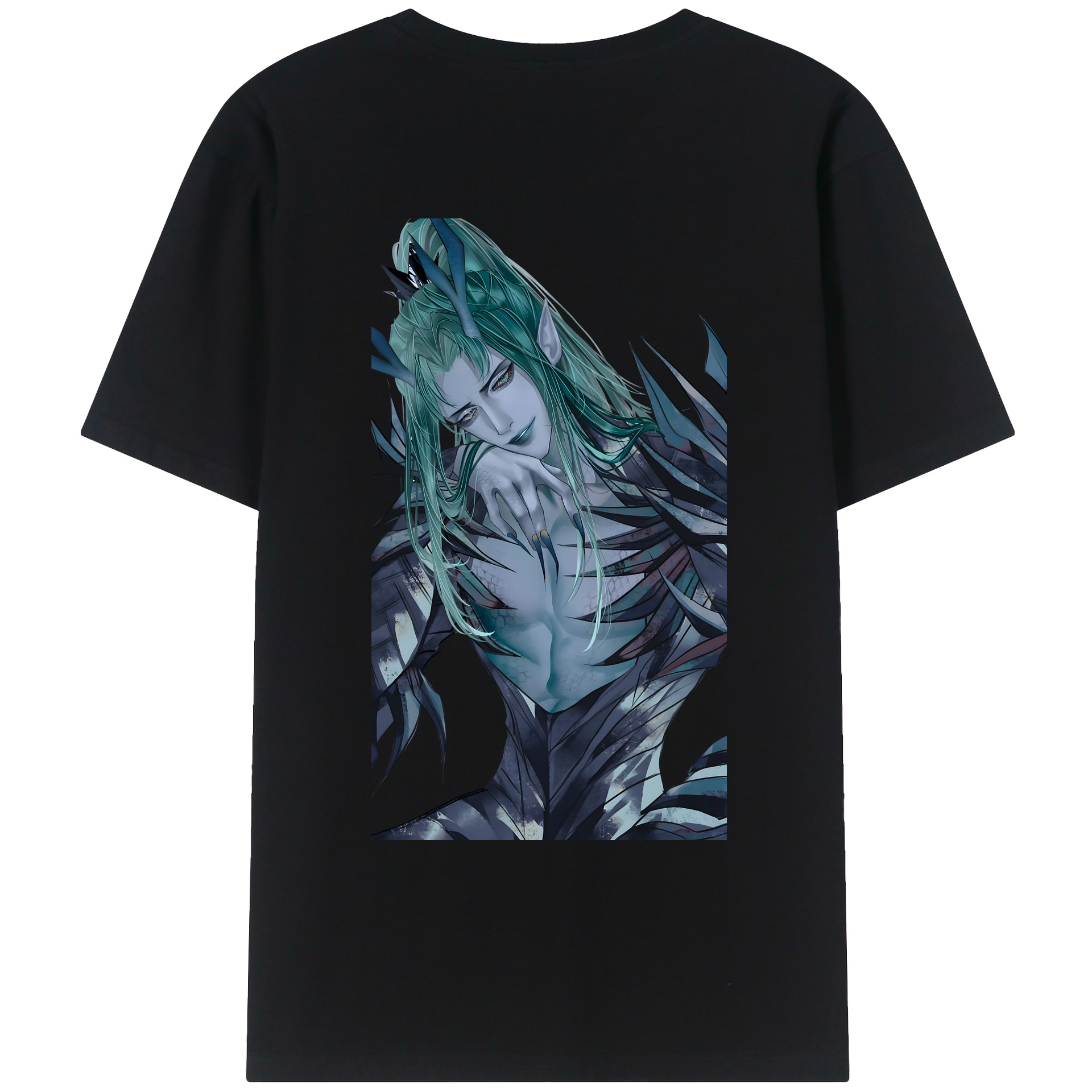 （画像用） Ne Zha 2 ナタ 魔童の大暴れ 綿100％ メンズ半袖Tシャツ（バックプリント） 通気性