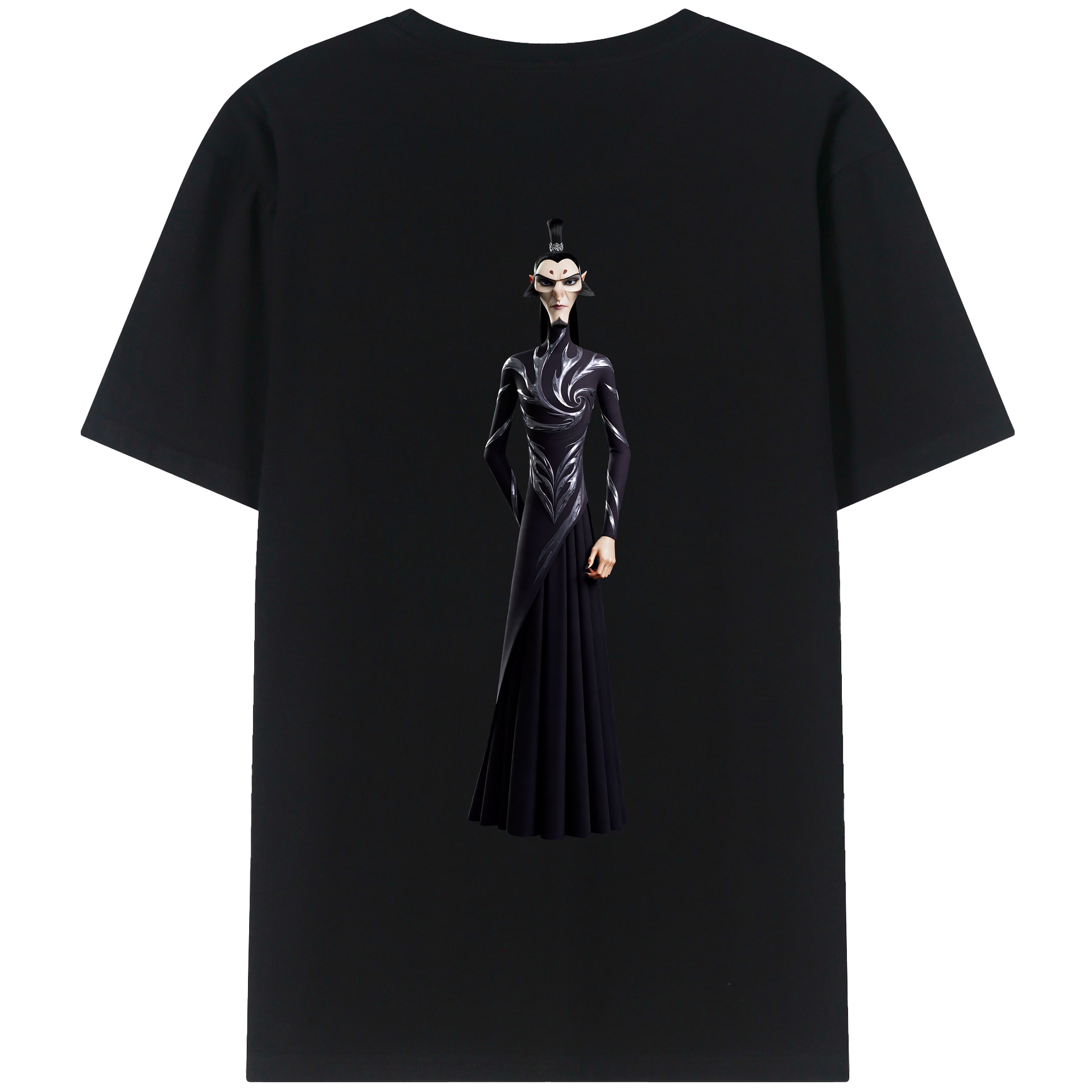 （画像用） Ne Zha 2 ナタ 魔童の大暴れ 綿100％ メンズ半袖Tシャツ（バックプリント） 通気性