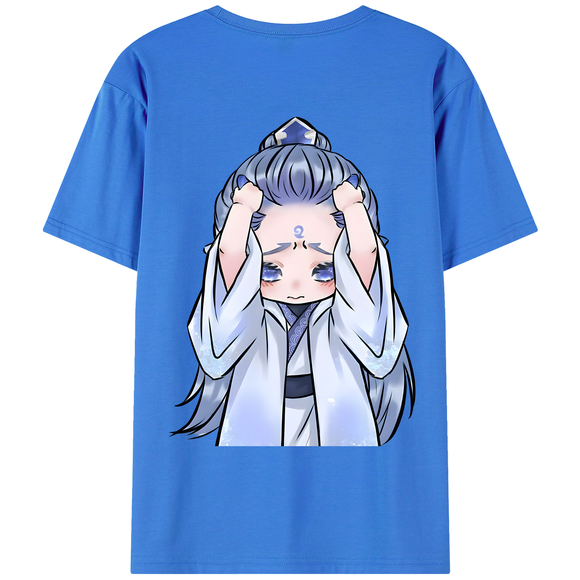 （画像用） Ne Zha 2 ナタ 魔童の大暴れ 綿100％ メンズ半袖Tシャツ（バックプリント） 通気性