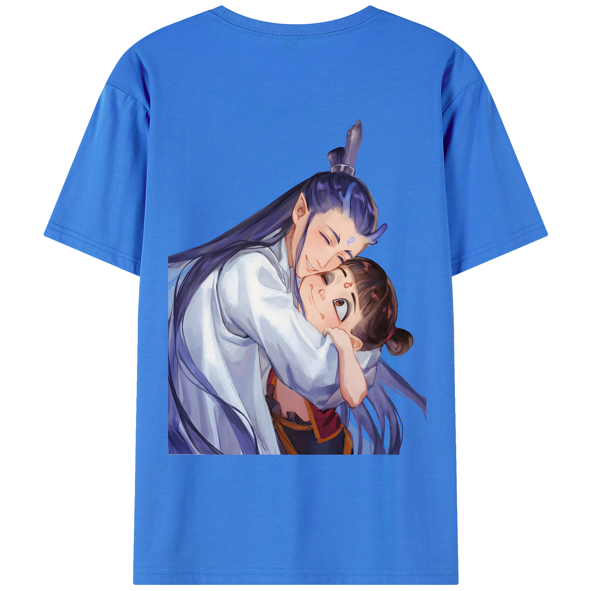 （画像用） Ne Zha 2 ナタ 魔童の大暴れ 綿100％ メンズ半袖Tシャツ（バックプリント） 通気性
