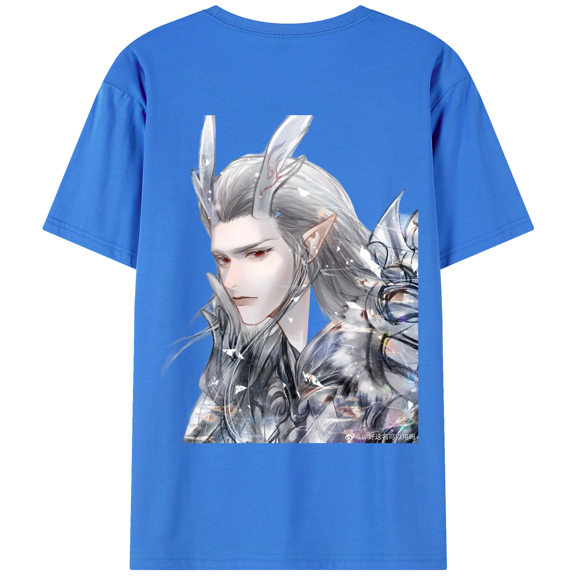 （画像用） Ne Zha 2 ナタ 魔童の大暴れ 綿100％ メンズ半袖Tシャツ（バックプリント） 通気性