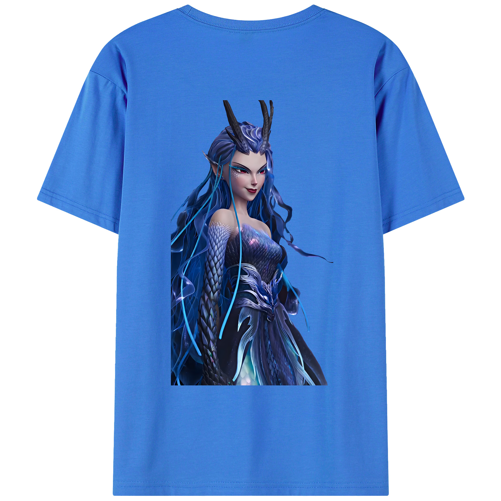 （画像用） Ne Zha 2 ナタ 魔童の大暴れ 綿100％ メンズ半袖Tシャツ（バックプリント） 通気性