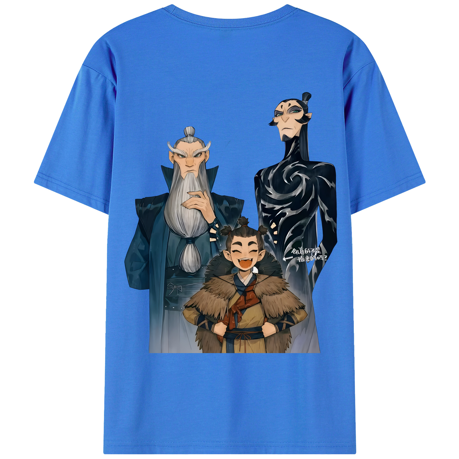 （画像用） Ne Zha 2 ナタ 魔童の大暴れ 綿100％ メンズ半袖Tシャツ（バックプリント） 通気性