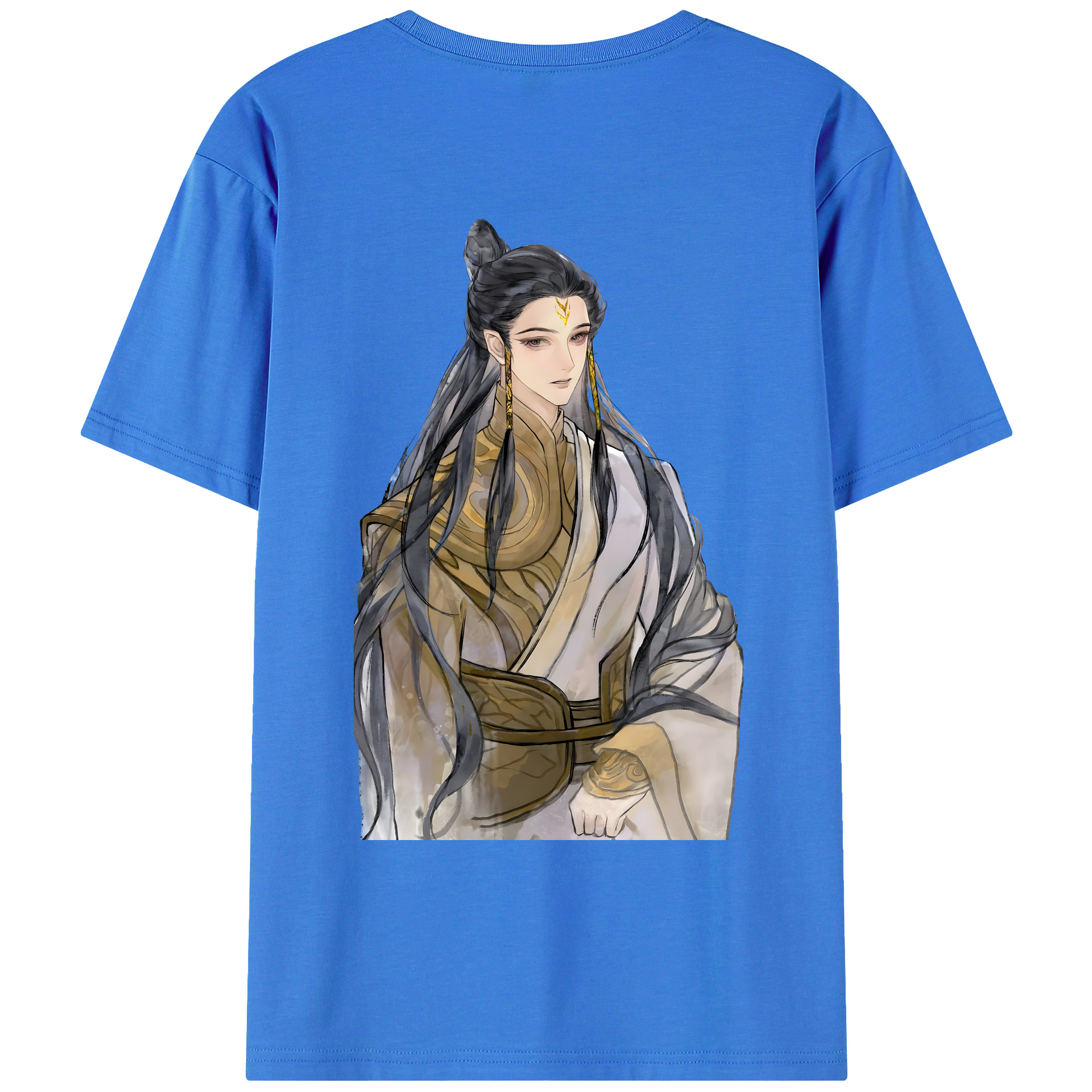 （画像用） Ne Zha 2 ナタ 魔童の大暴れ 綿100％ メンズ半袖Tシャツ（バックプリント） 通気性
