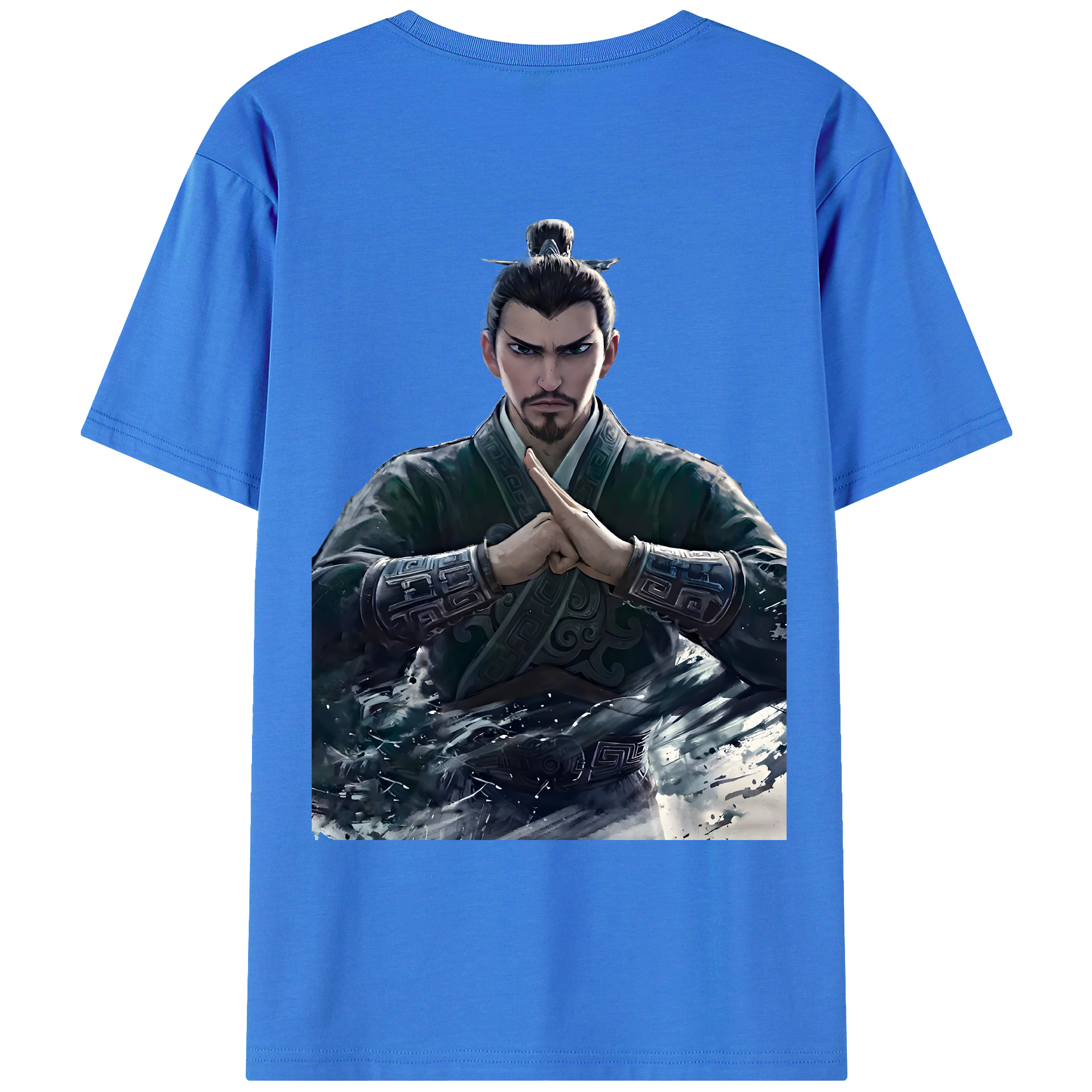 （画像用） Ne Zha 2 ナタ 魔童の大暴れ 綿100％ メンズ半袖Tシャツ（バックプリント） 通気性