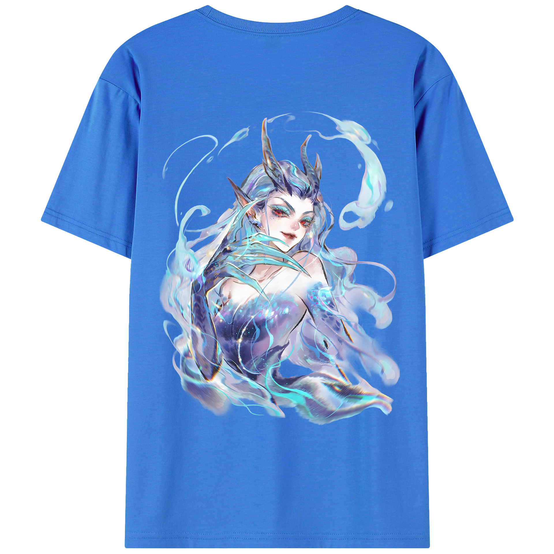 （画像用） Ne Zha 2 ナタ 魔童の大暴れ 綿100％ メンズ半袖Tシャツ（バックプリント） 通気性