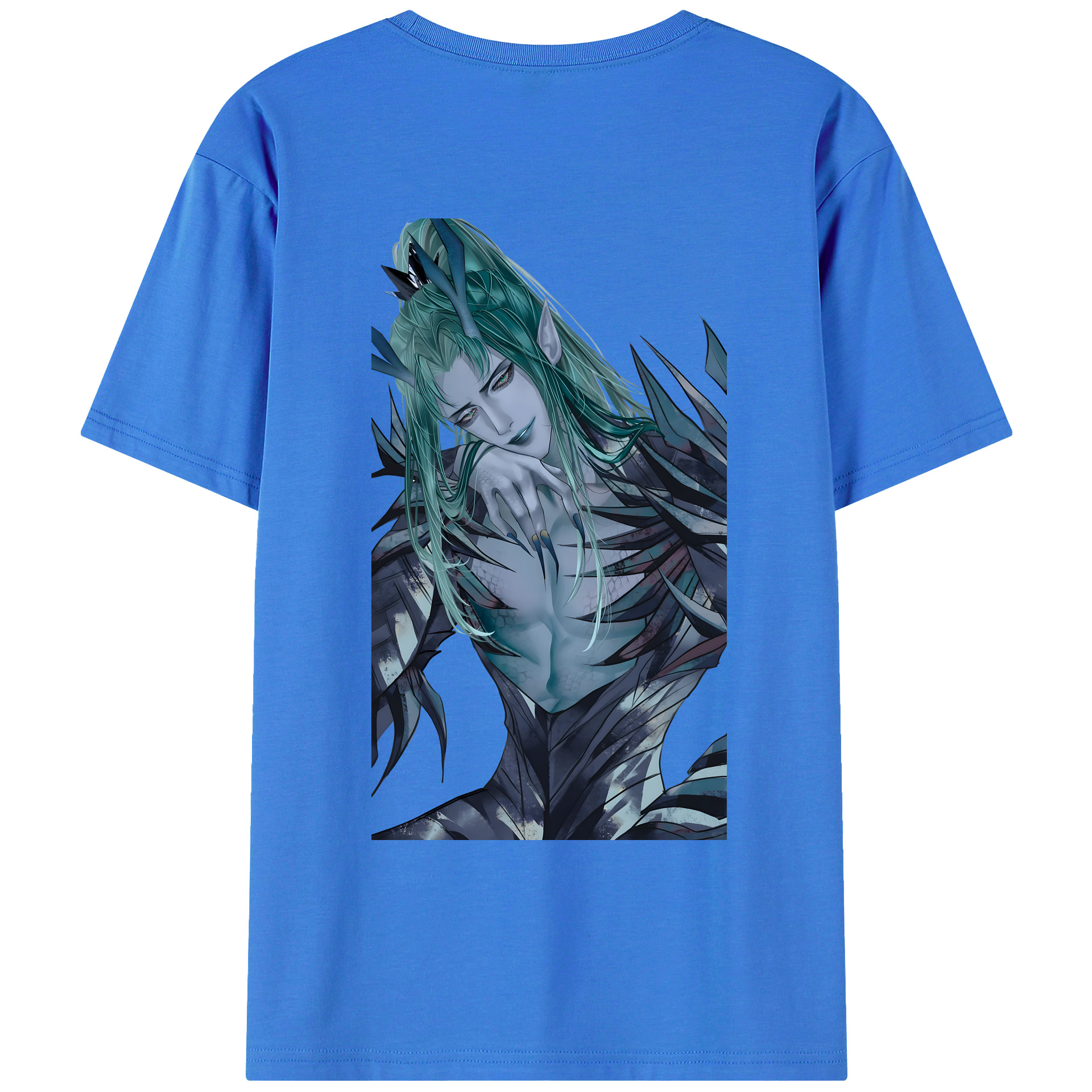 （画像用） Ne Zha 2 ナタ 魔童の大暴れ 綿100％ メンズ半袖Tシャツ（バックプリント） 通気性