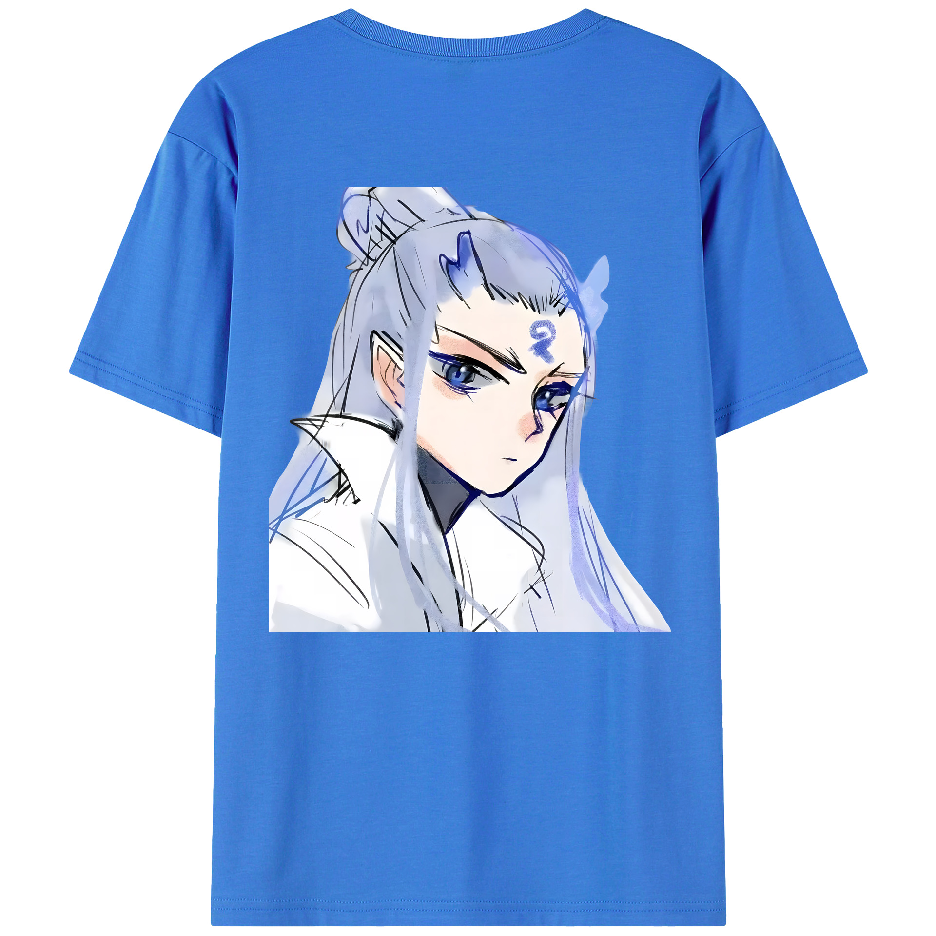 （画像用） Ne Zha 2 ナタ 魔童の大暴れ 綿100％ メンズ半袖Tシャツ（バックプリント） 通気性