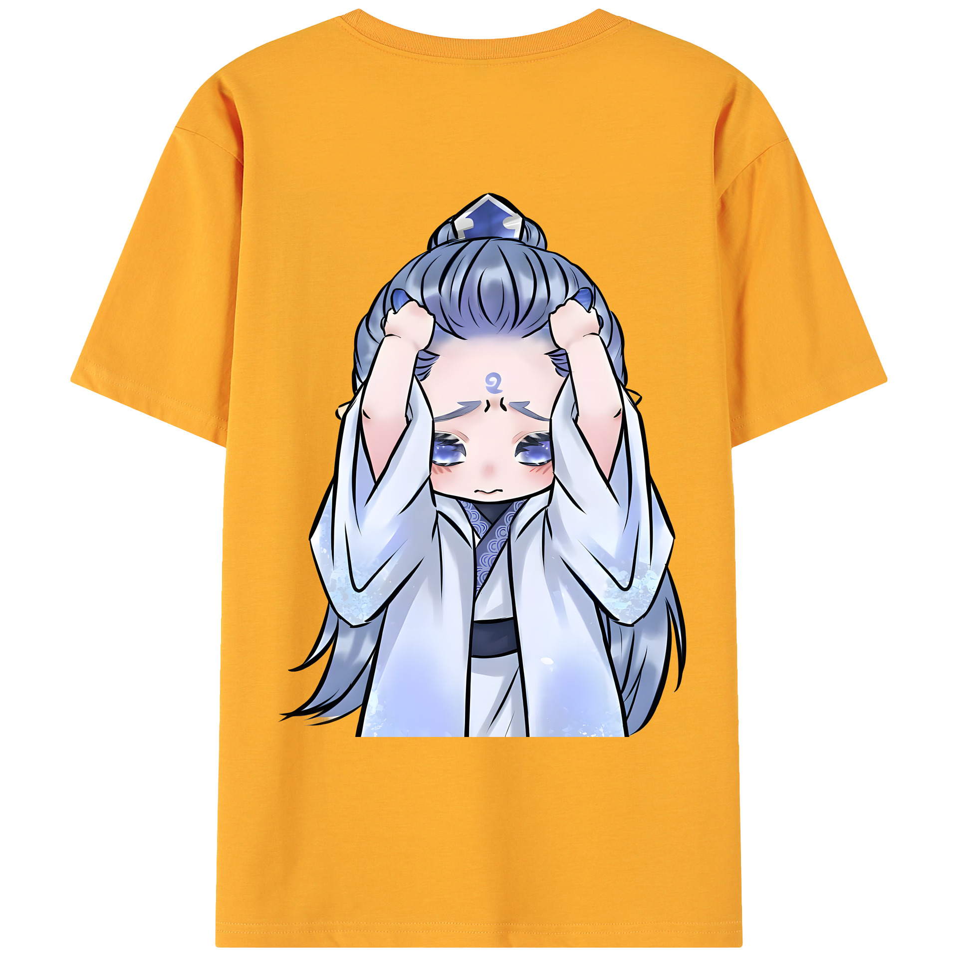 （画像用） Ne Zha 2 ナタ 魔童の大暴れ 綿100％ メンズ半袖Tシャツ（バックプリント） 通気性
