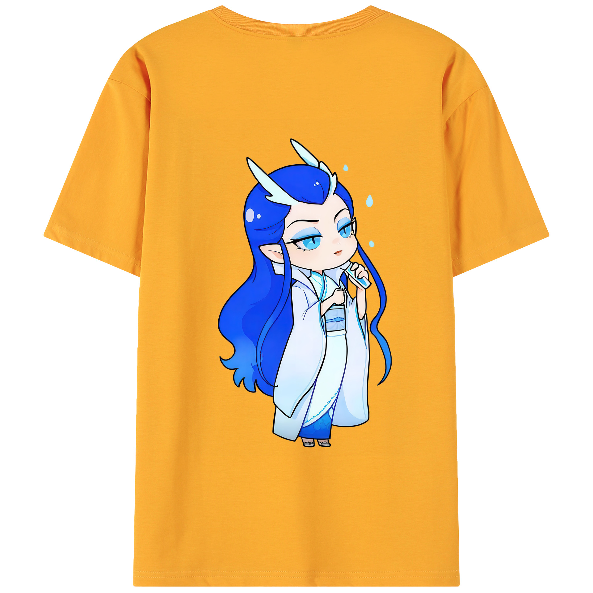 （画像用） Ne Zha 2 ナタ 魔童の大暴れ 綿100％ メンズ半袖Tシャツ（バックプリント） 通気性