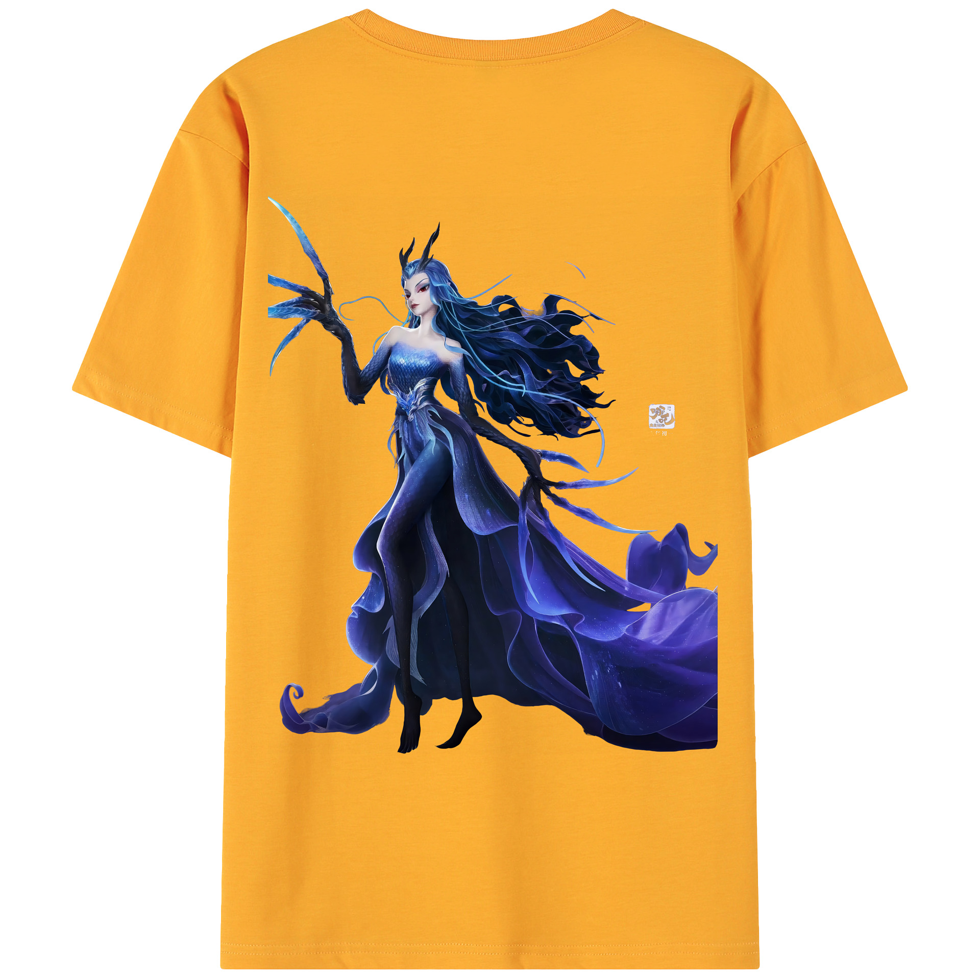 （画像用） Ne Zha 2 ナタ 魔童の大暴れ 綿100％ メンズ半袖Tシャツ（バックプリント） 通気性