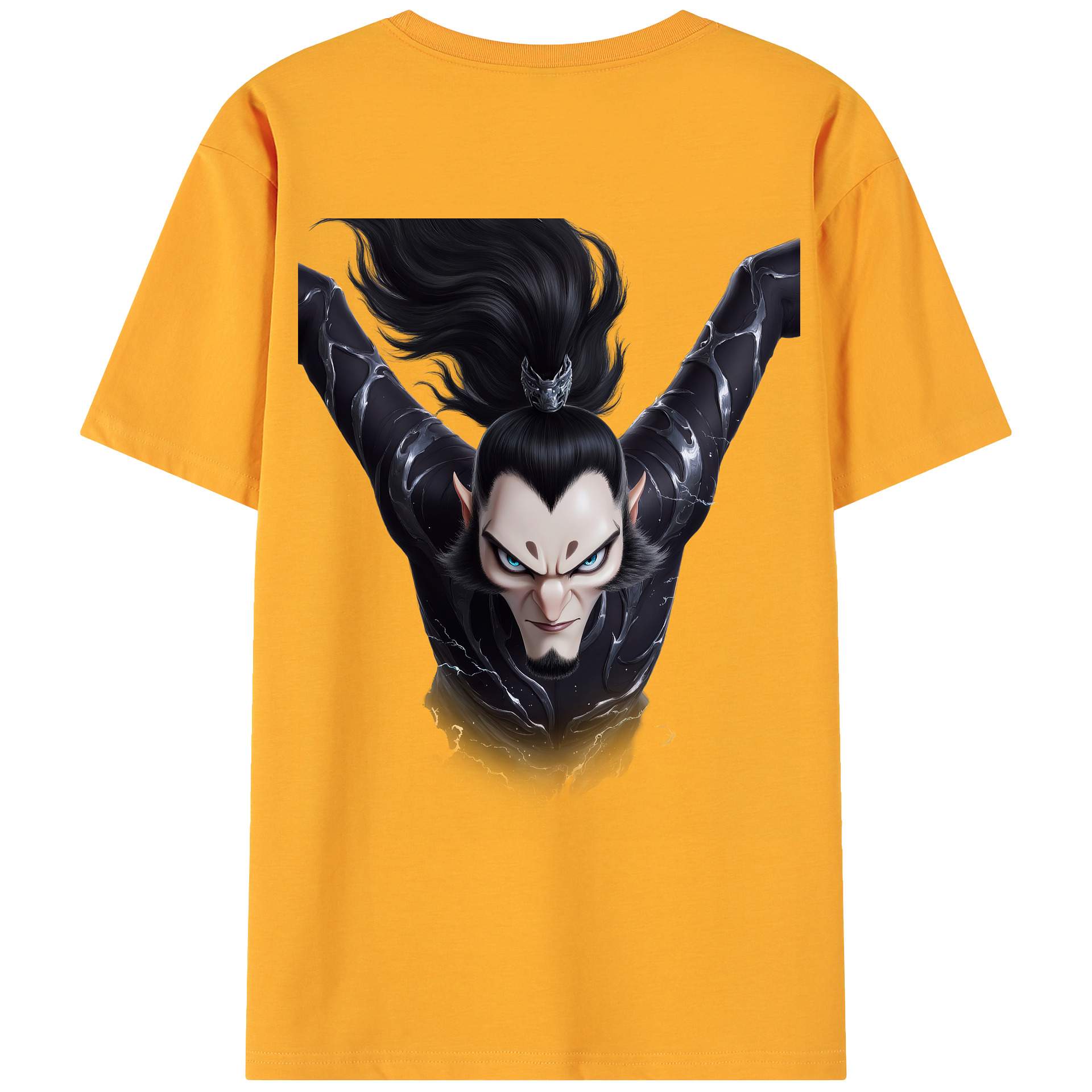 （画像用） Ne Zha 2 ナタ 魔童の大暴れ 綿100％ メンズ半袖Tシャツ（バックプリント） 通気性