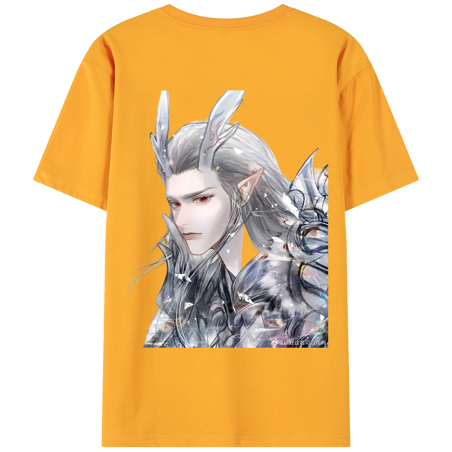 （画像用） Ne Zha 2 ナタ 魔童の大暴れ 綿100％ メンズ半袖Tシャツ（バックプリント） 通気性