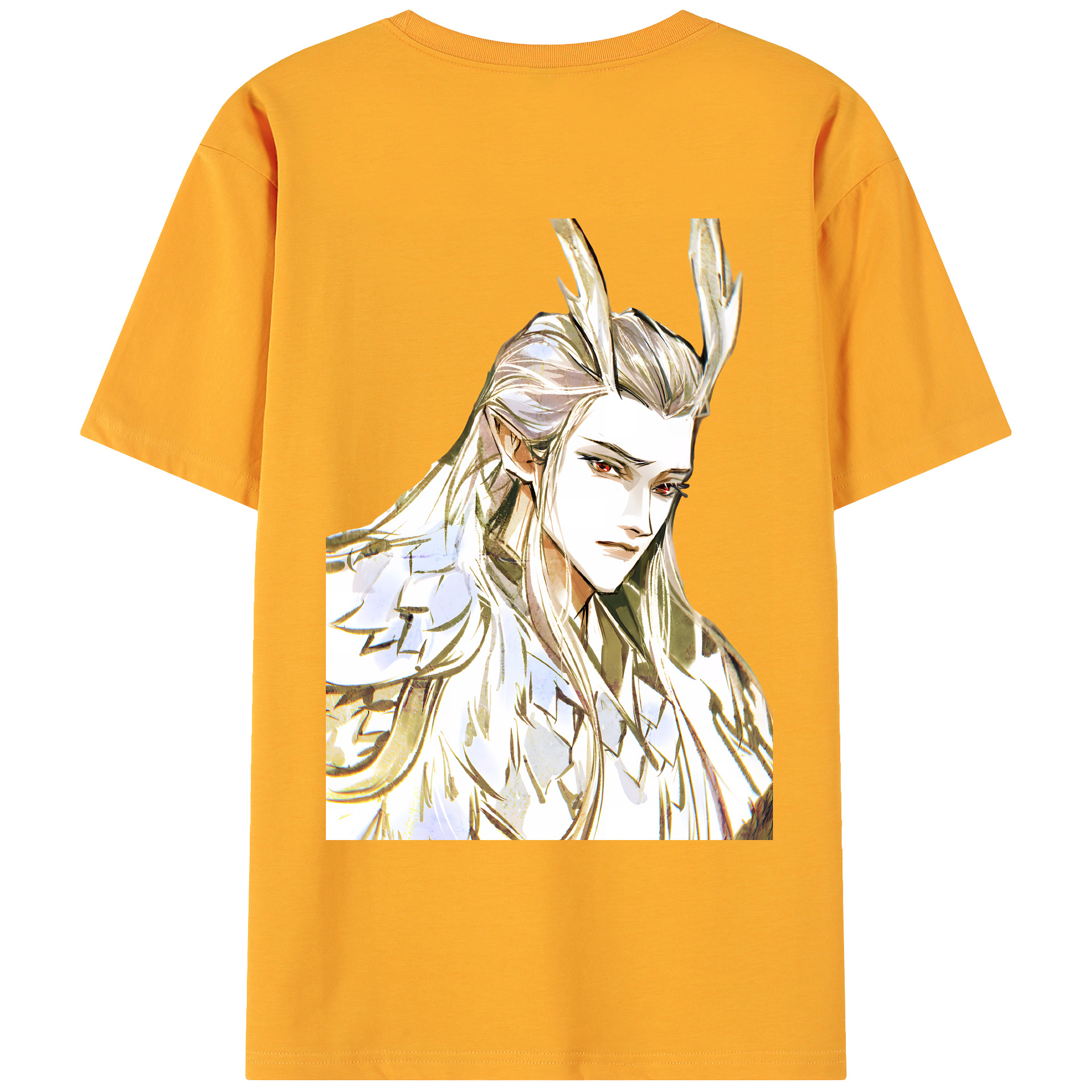 （画像用） Ne Zha 2 ナタ 魔童の大暴れ 綿100％ メンズ半袖Tシャツ（バックプリント） 通気性