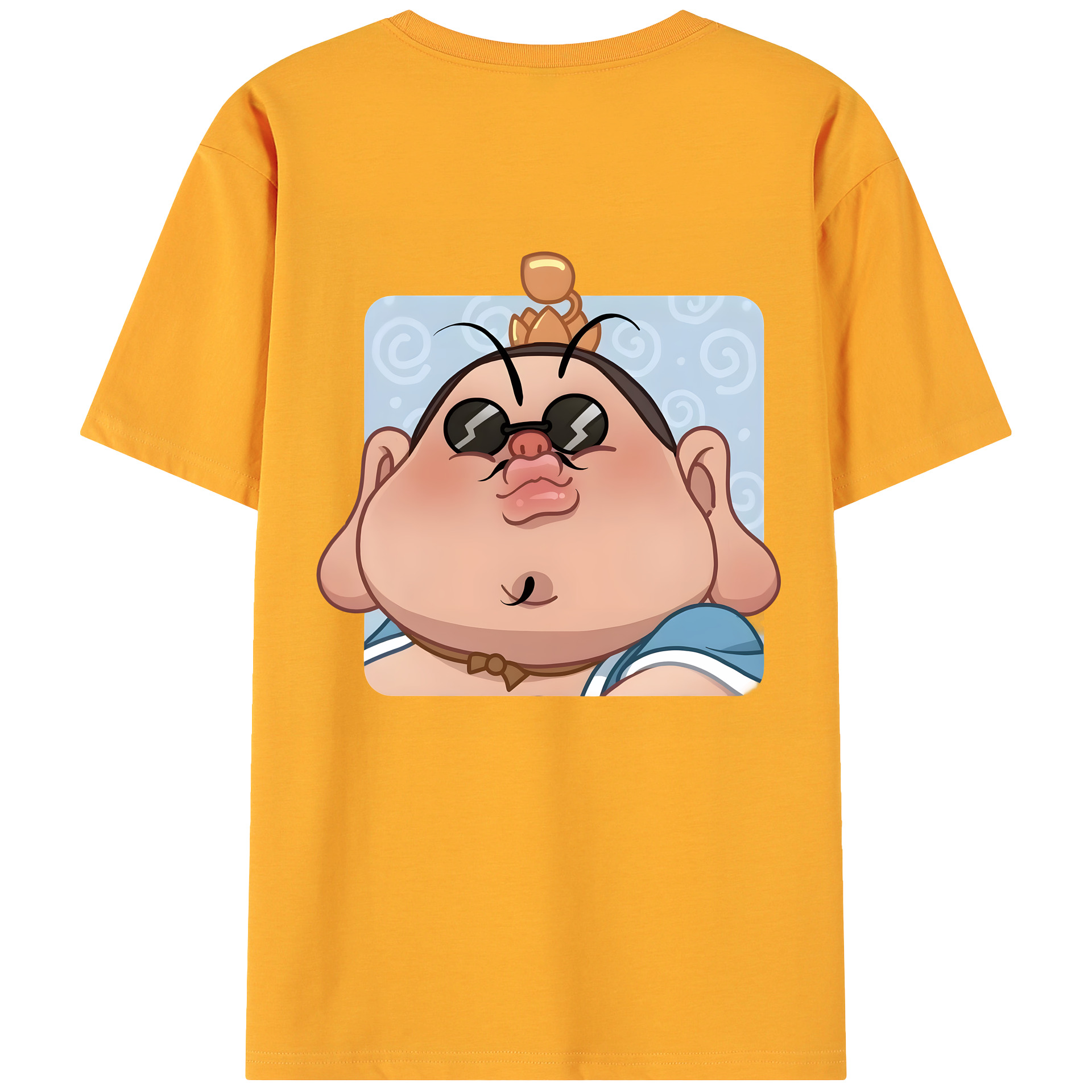 （画像用） Ne Zha 2 ナタ 魔童の大暴れ 綿100％ メンズ半袖Tシャツ（バックプリント） 通気性